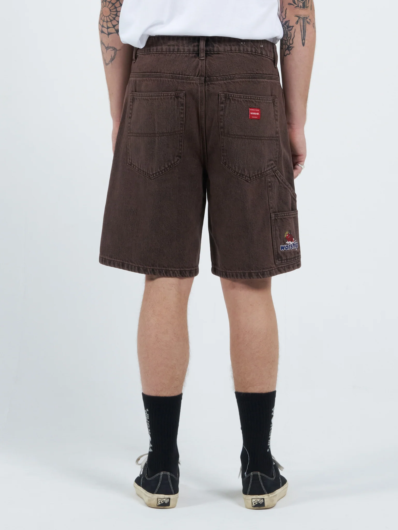 Above The Clouds Carpenter Short - Fudge Black Overdye - Image 2