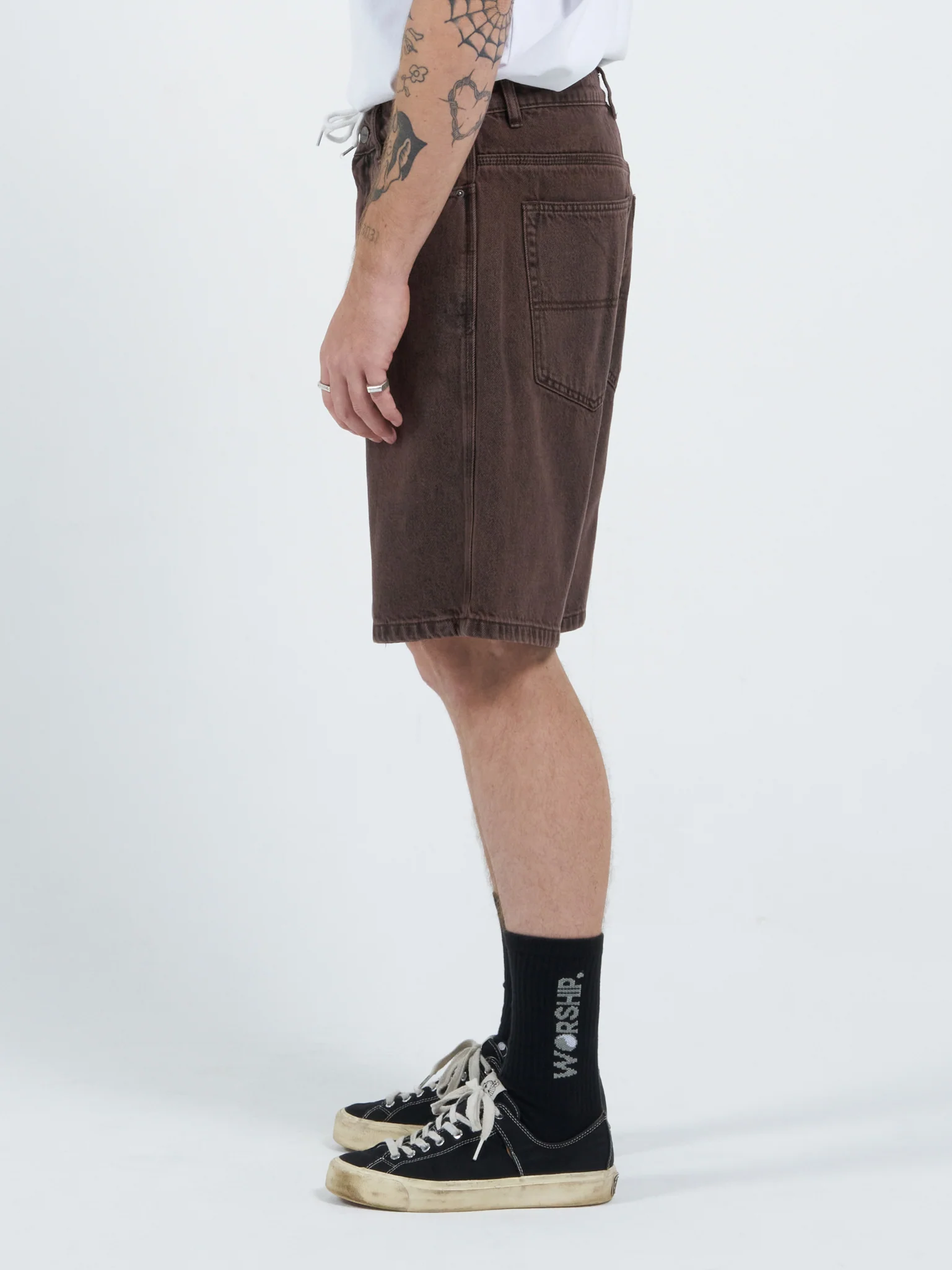 Above The Clouds Carpenter Short - Fudge Black Overdye - Image 3
