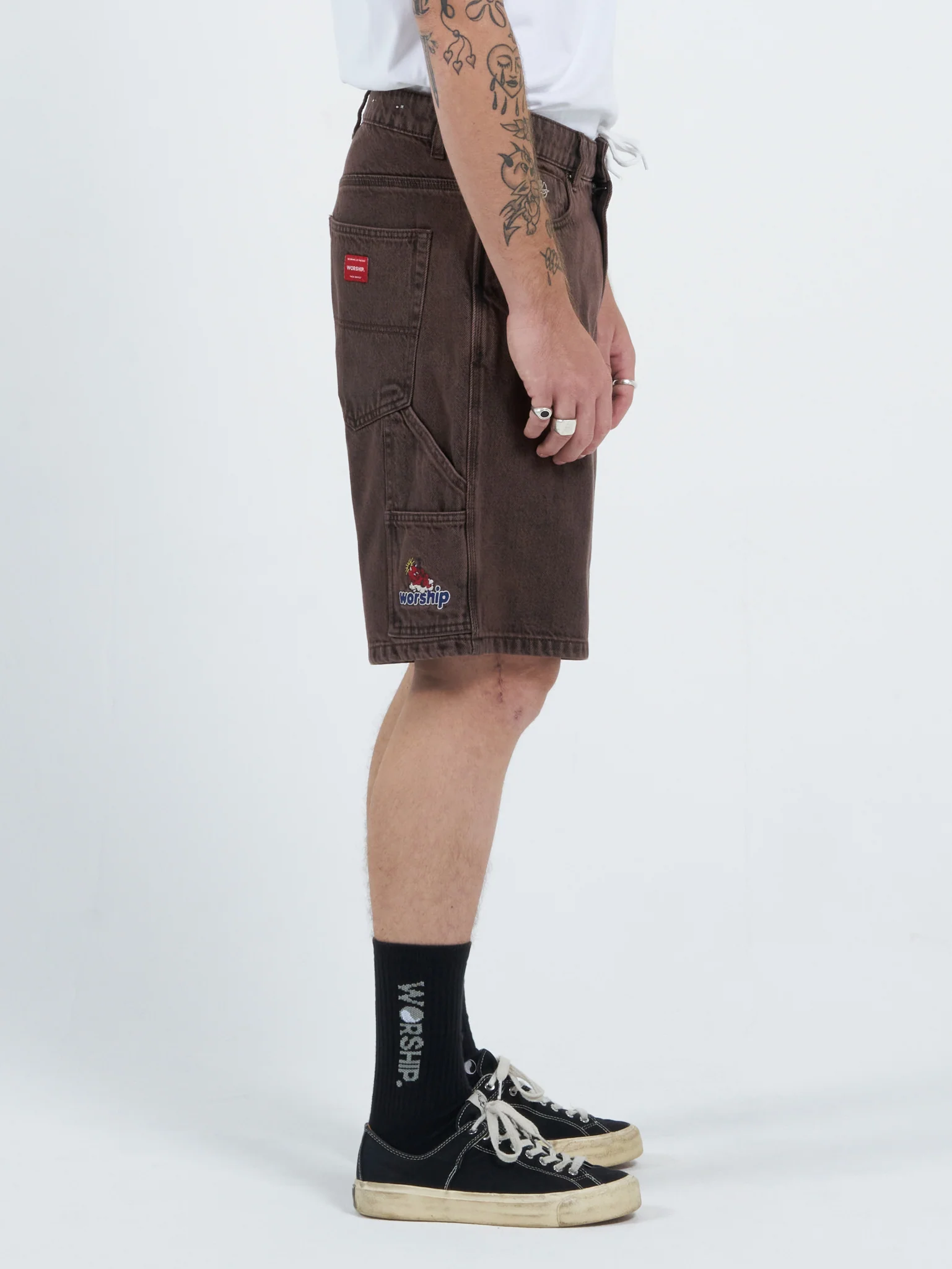 Above The Clouds Carpenter Short - Fudge Black Overdye - Image 4