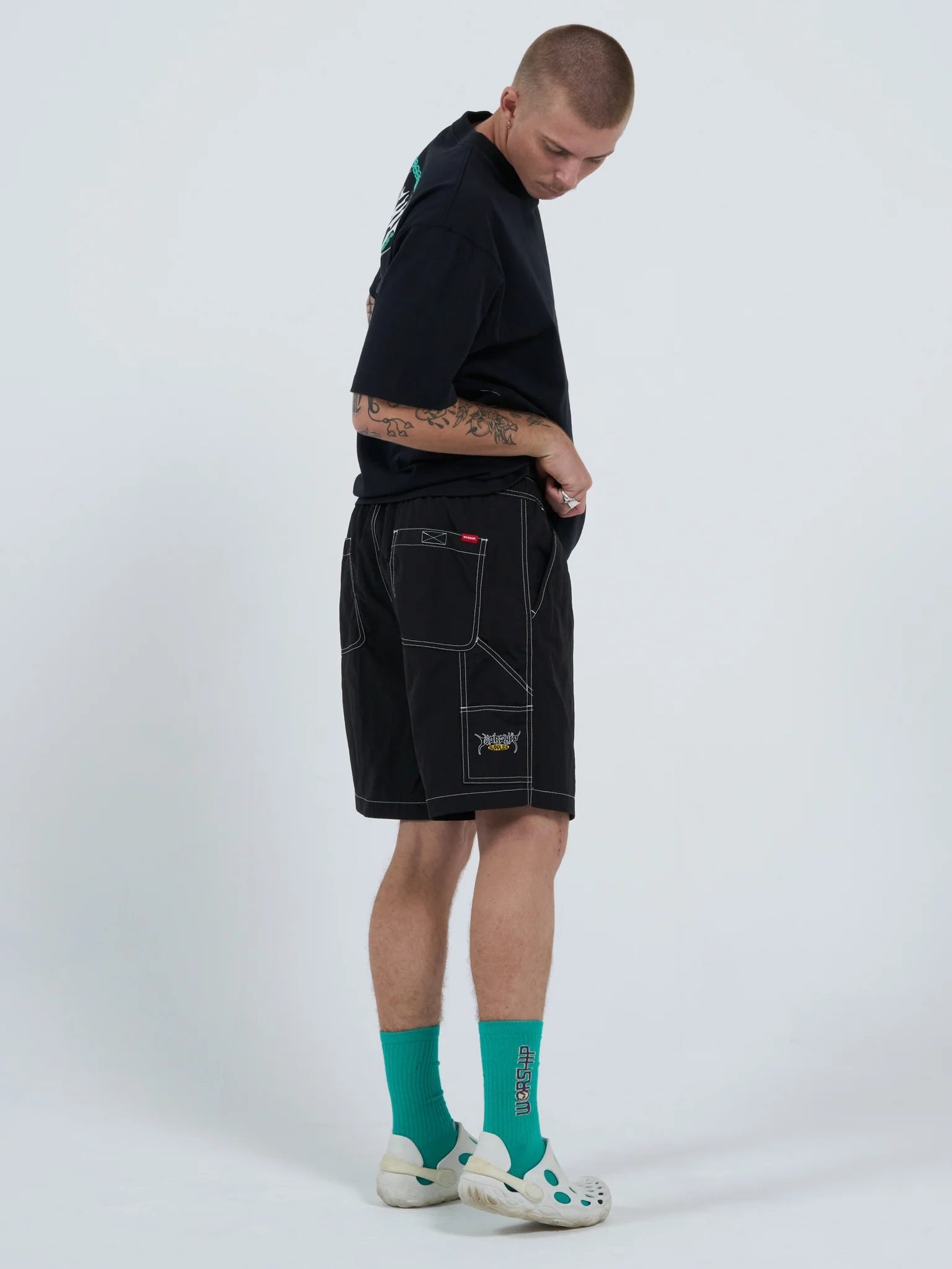 Abyss Nylon Carpenter Short - Black - Image 3