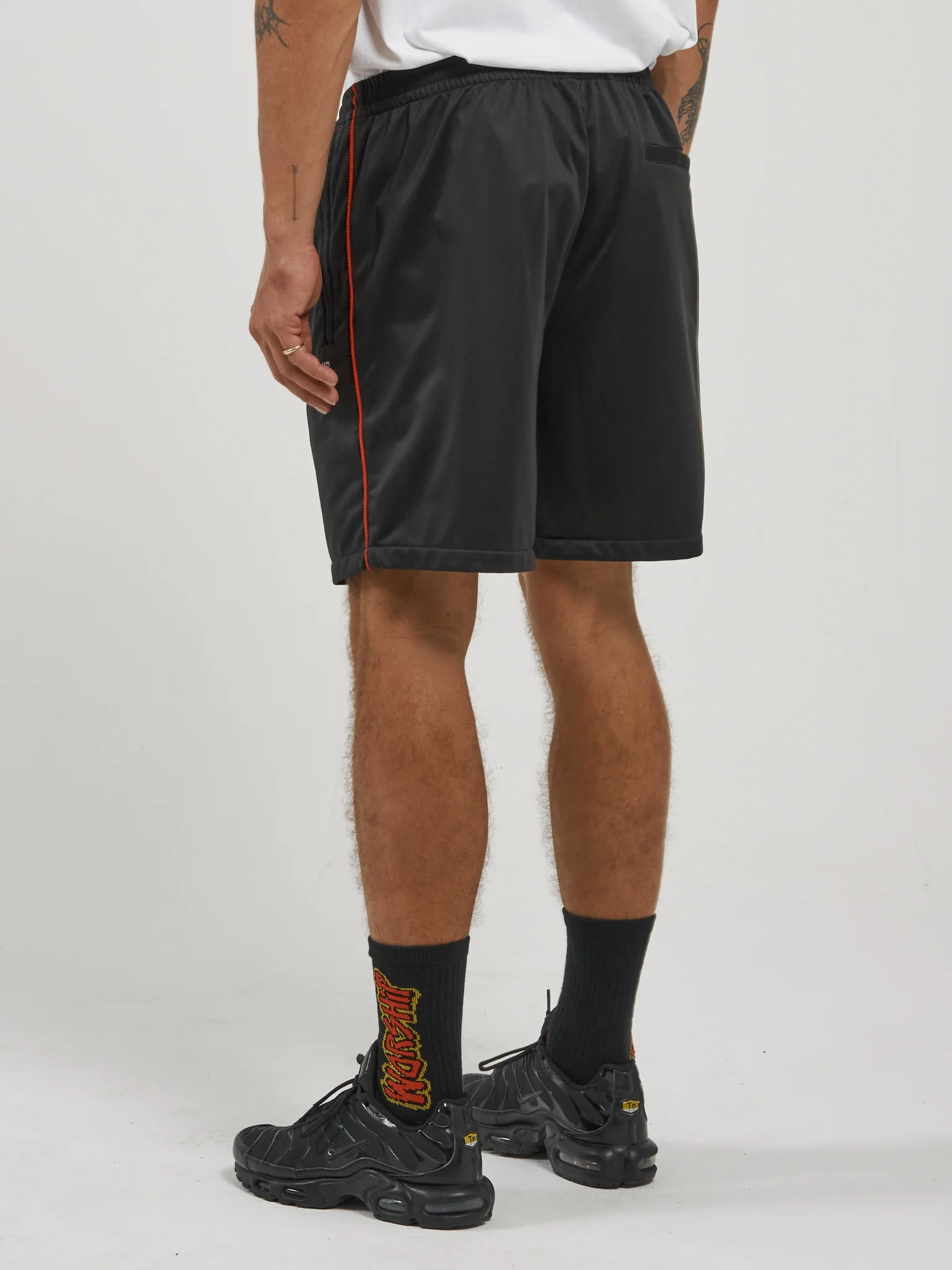 Adorned Elastic Track Short - Black - Image 4