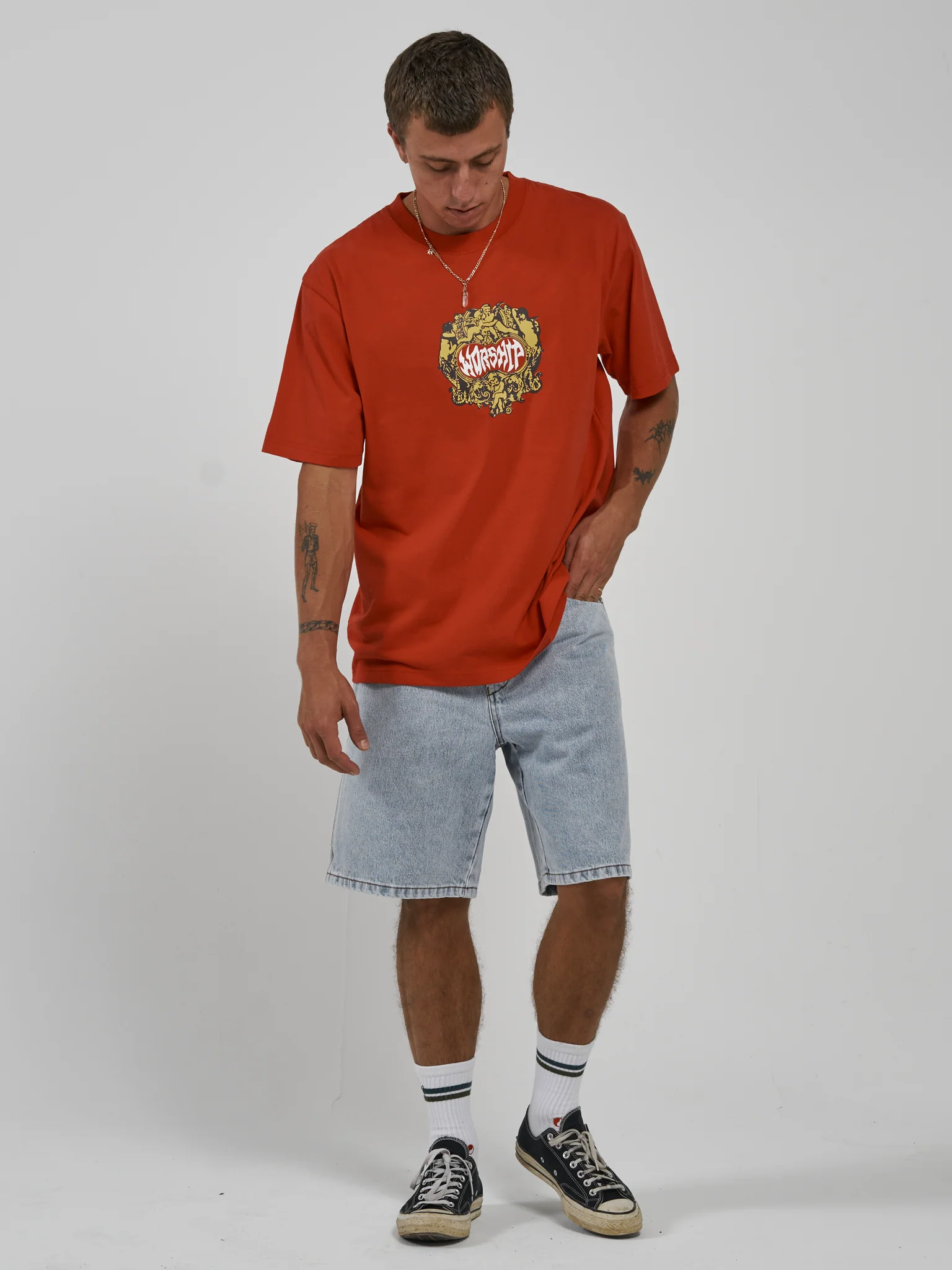 Adorned Tee - Fiery Red - Image 6