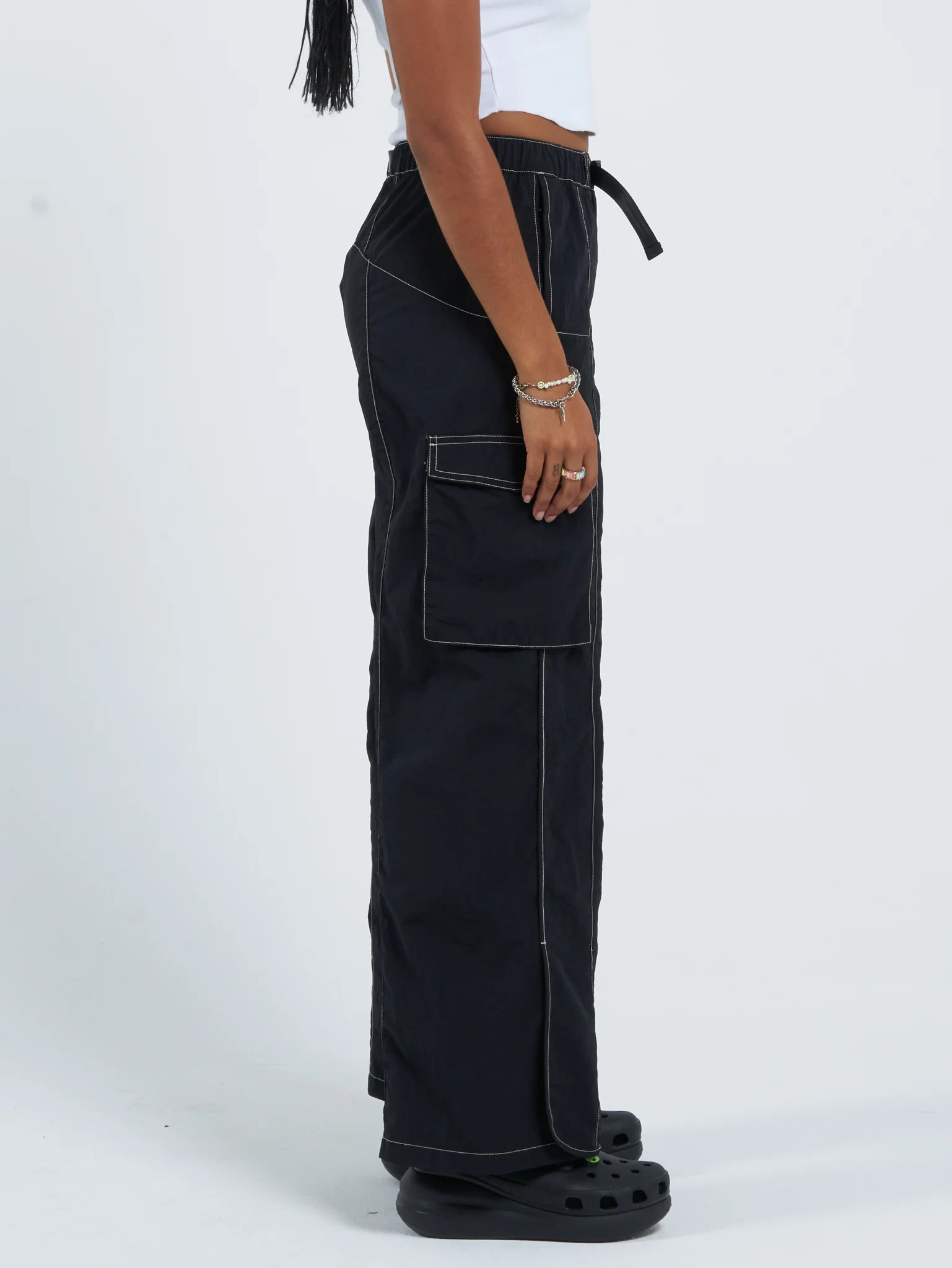 Alienation Nylon Pant - Washed Black - Image 5