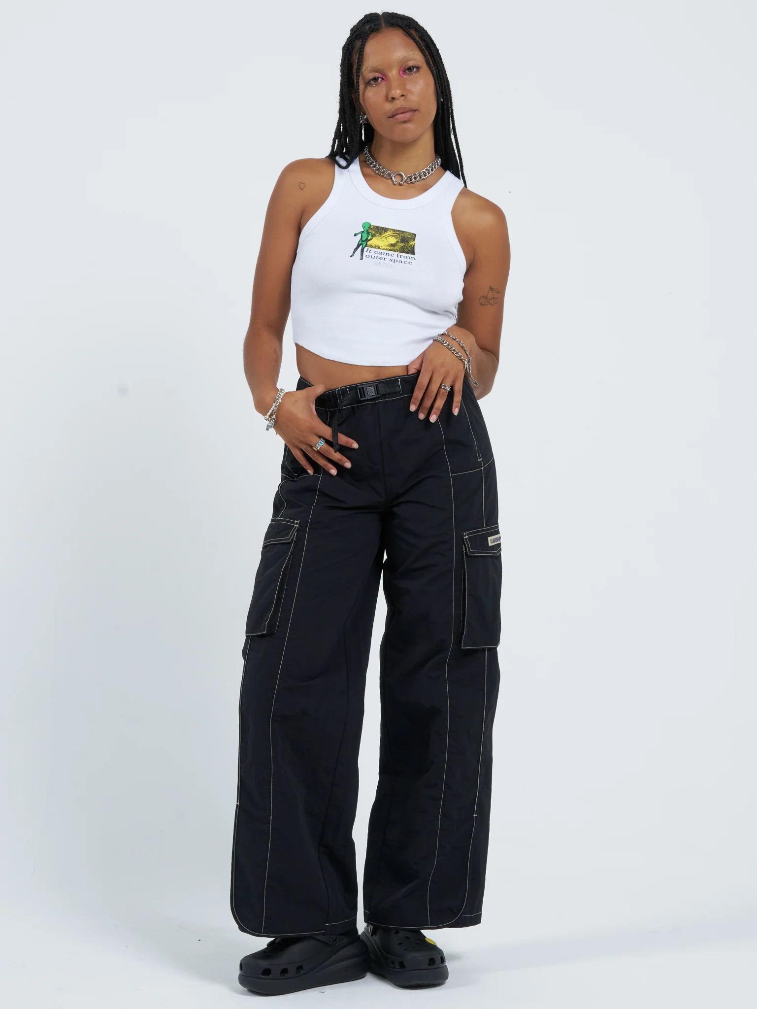 Alienation Nylon Pant - Washed Black - Image 6