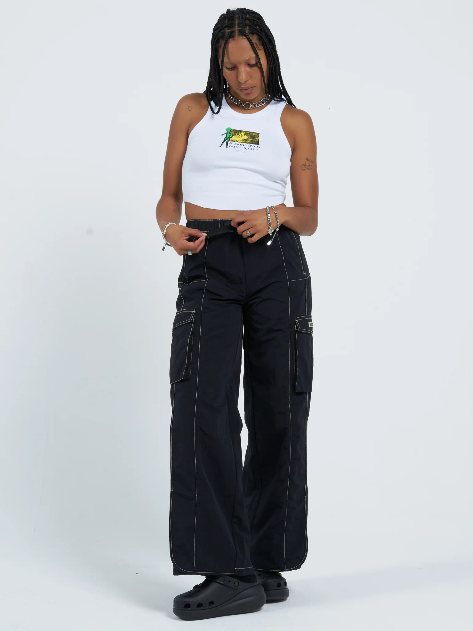 Alienation Nylon Pant - Washed Black - Image 7