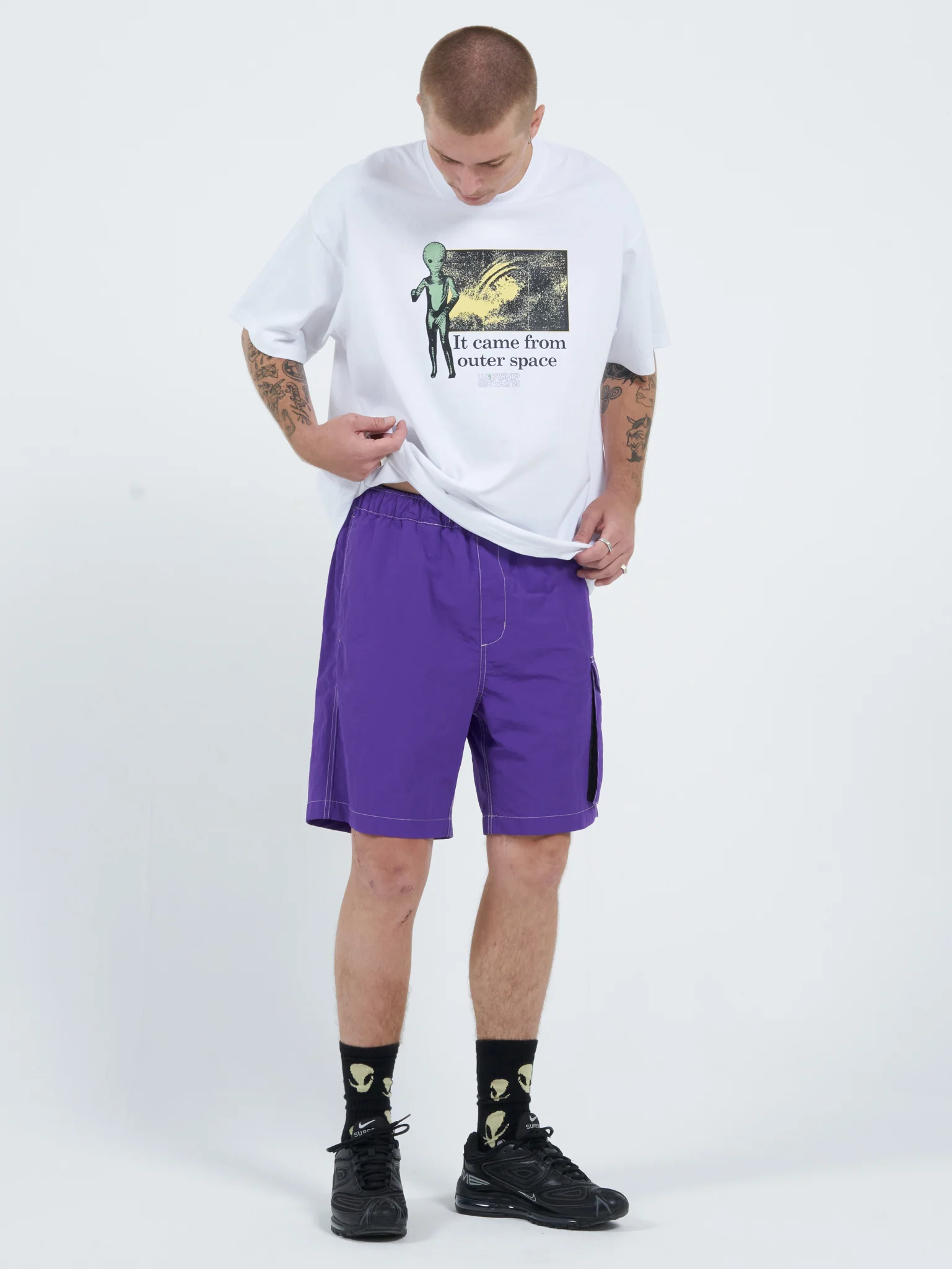 Alienation Over Size Tee - White - Image 4
