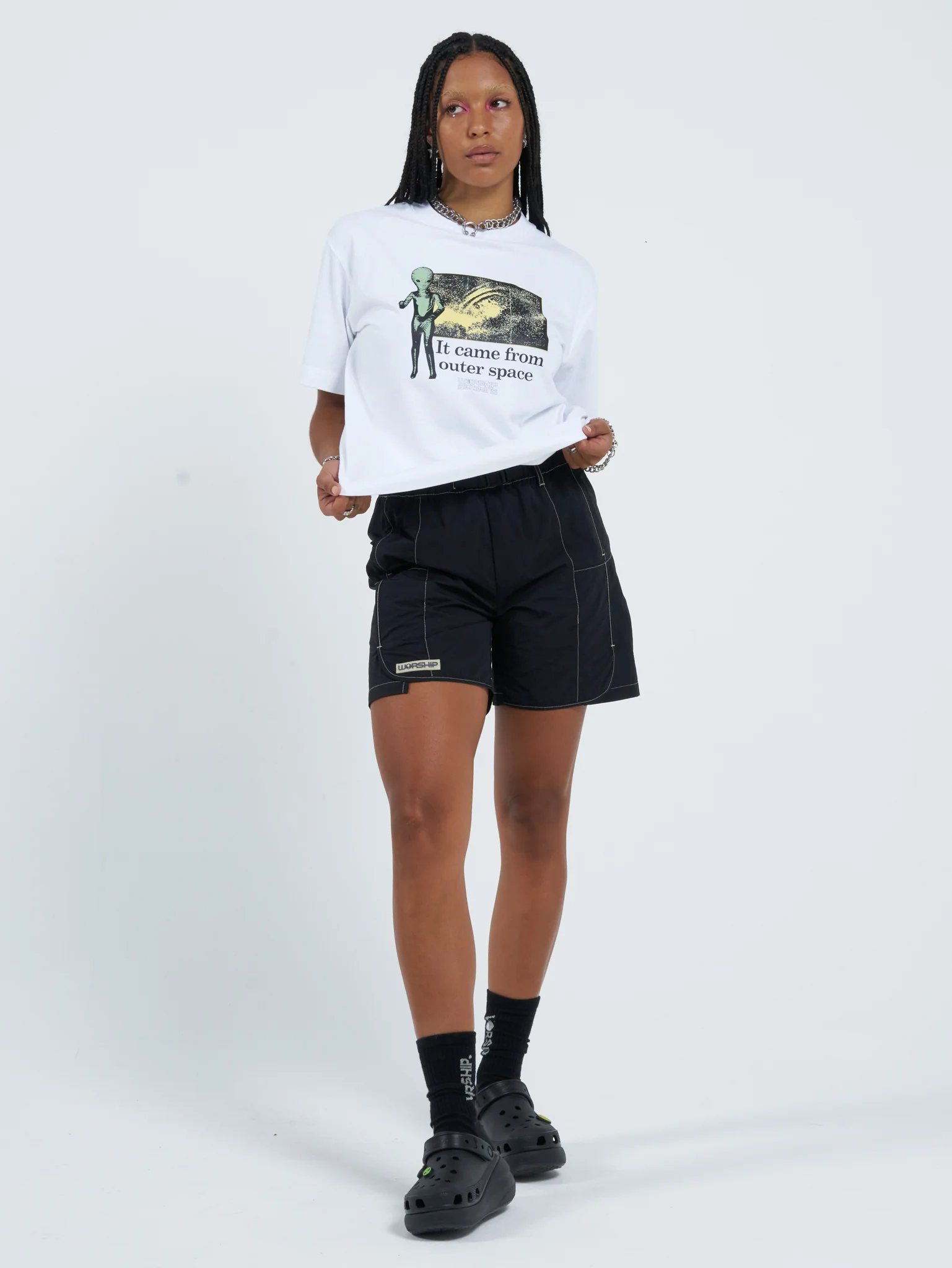 Alienation Regular Fit Tee - White - Image 4