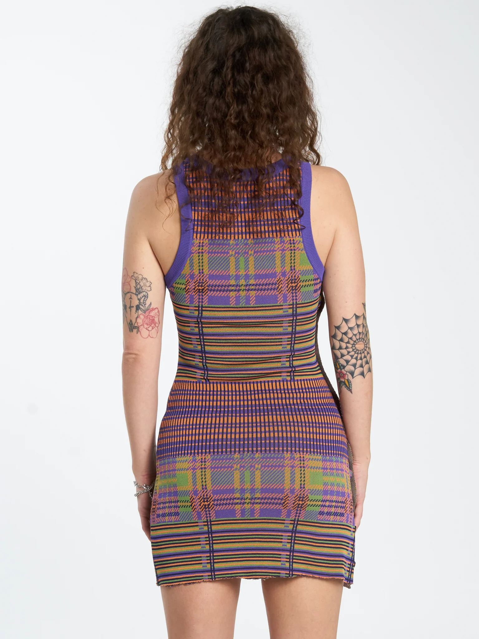 Allsorts Knit Mini Dress - Candy Plaid - Image 2