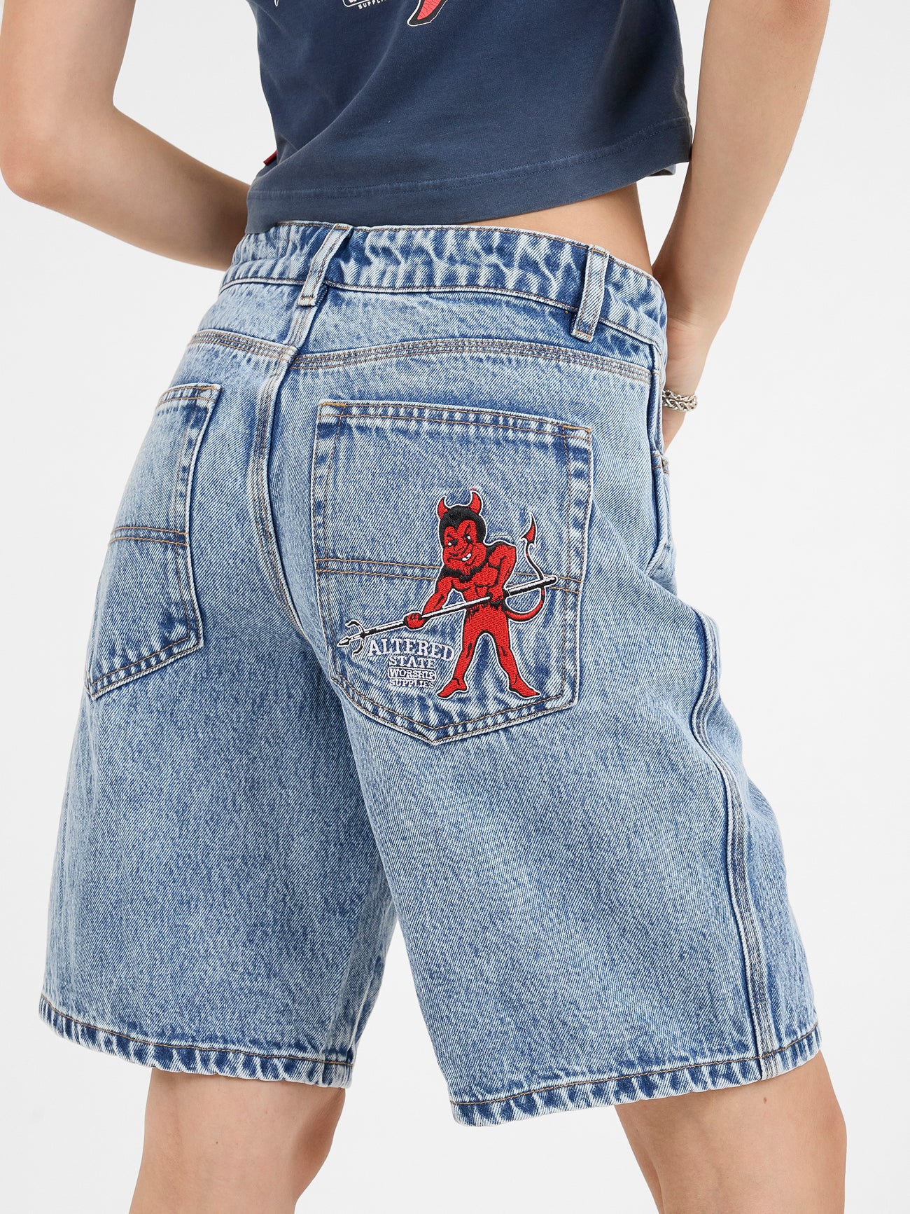 Alt State Sloucher Short - Salted Indigo Acid - Image 7