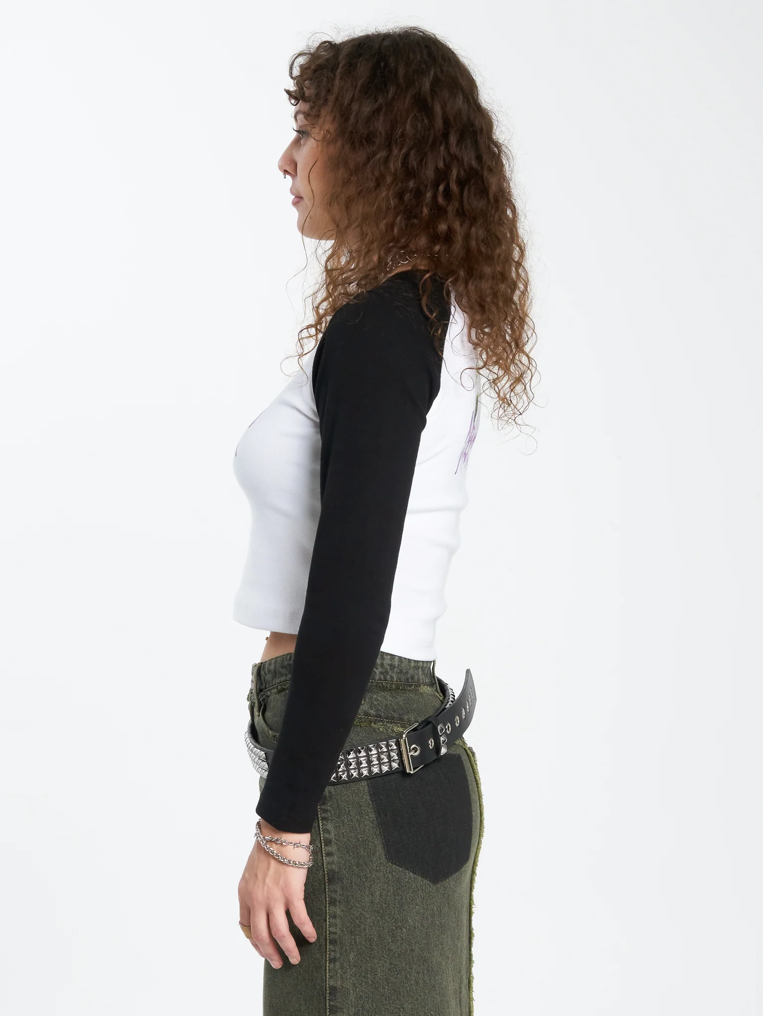 Amphibious Micro Raglan Long Sleeve Tee - Black - Image 3