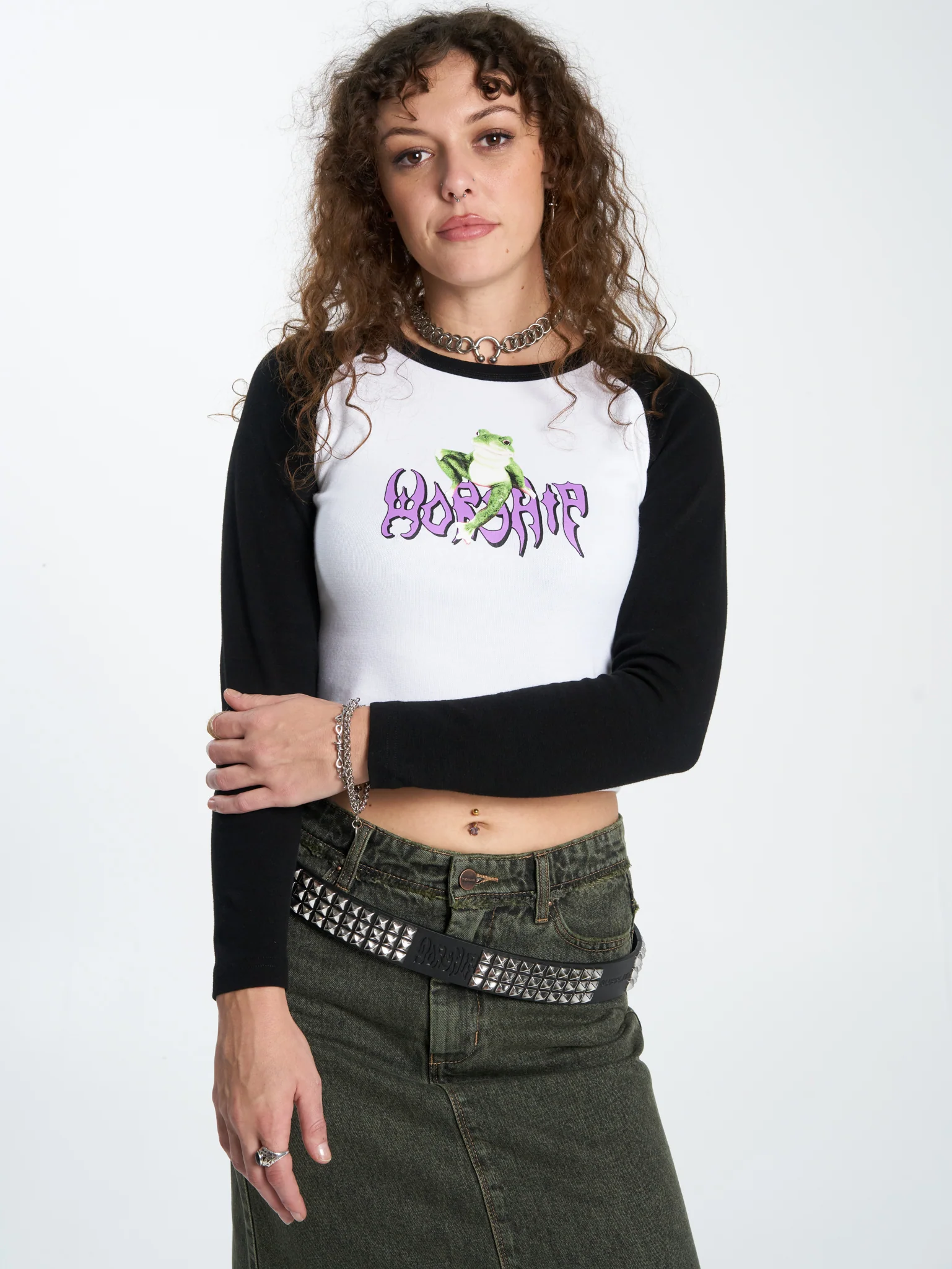 Amphibious Micro Raglan Long Sleeve Tee - Black - Image 6