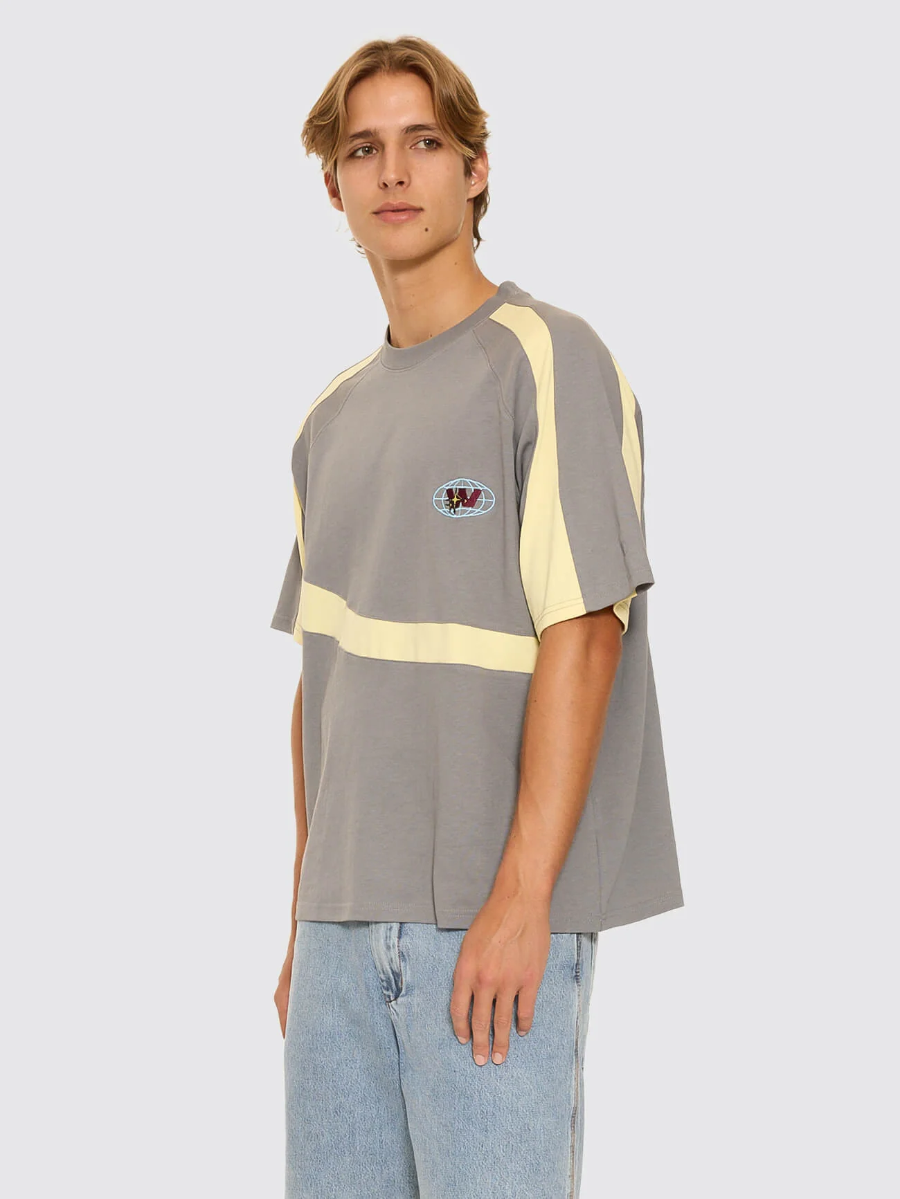 Anytime Oversize Raglan Tee - Steel Grey - Image 2