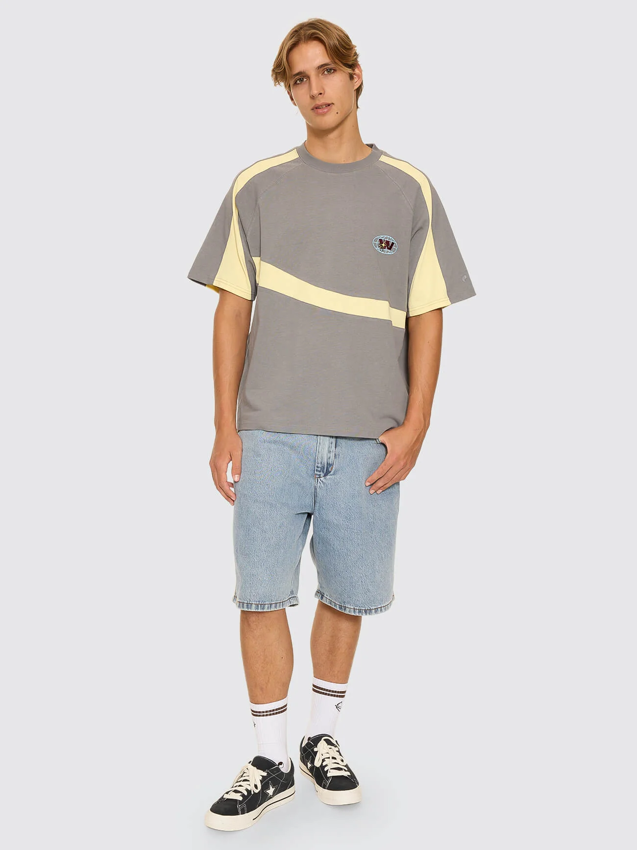 Anytime Oversize Raglan Tee - Steel Grey - Image 3