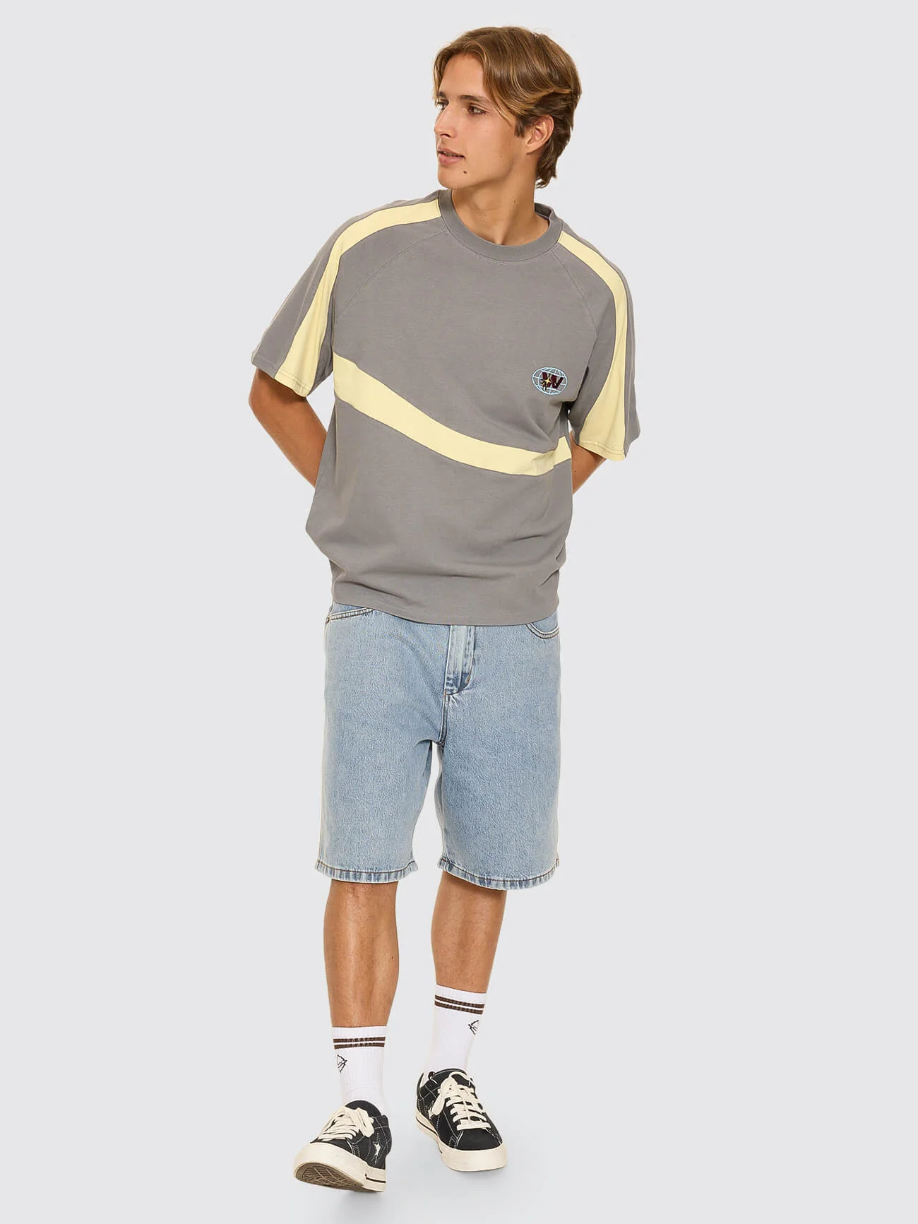 Anytime Oversize Raglan Tee - Steel Grey - Image 5