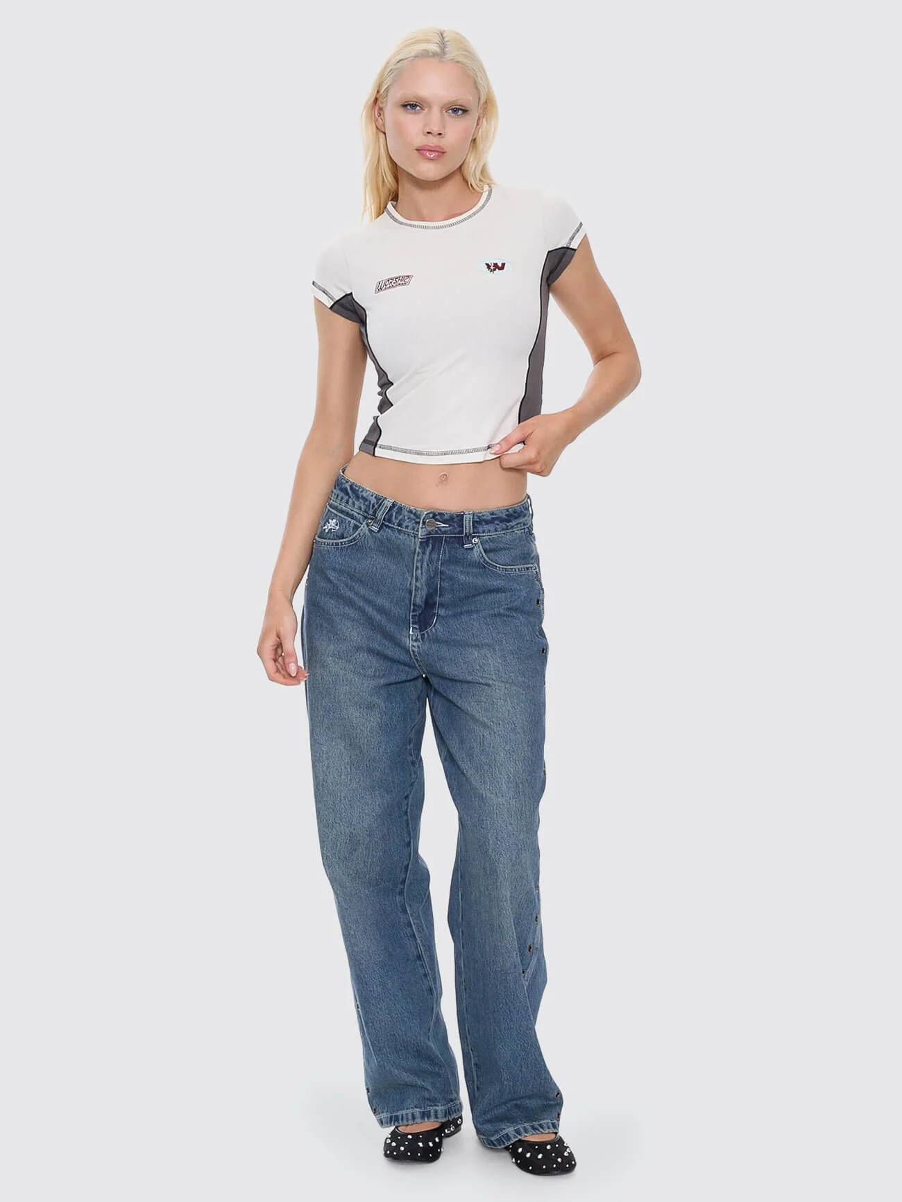 Anytime Panelled Cap Sleeve Tee - Zine - Image 3
