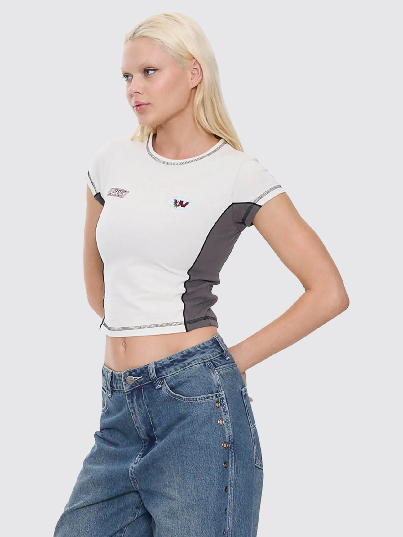 Anytime Panelled Cap Sleeve Tee - Zine - Image 4