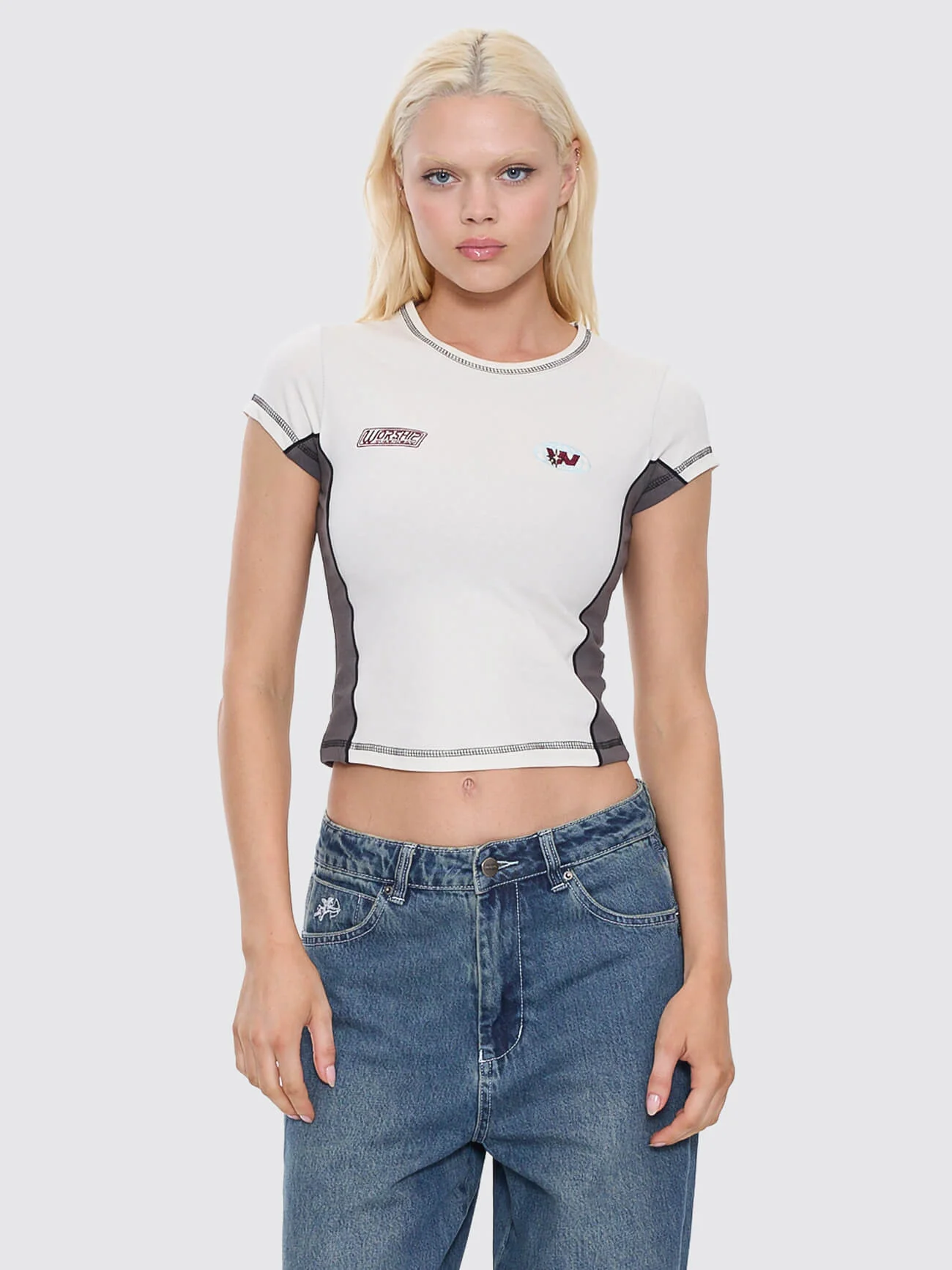 Anytime Panelled Cap Sleeve Tee - Zine - Image 8