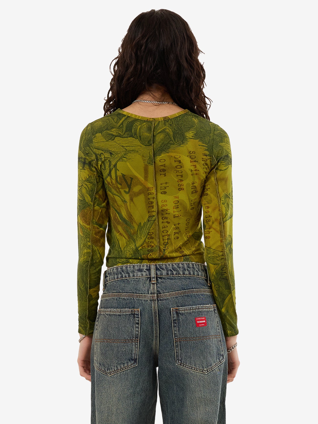 At Peace Long Sleeve Top  - Guacamole - Image 2