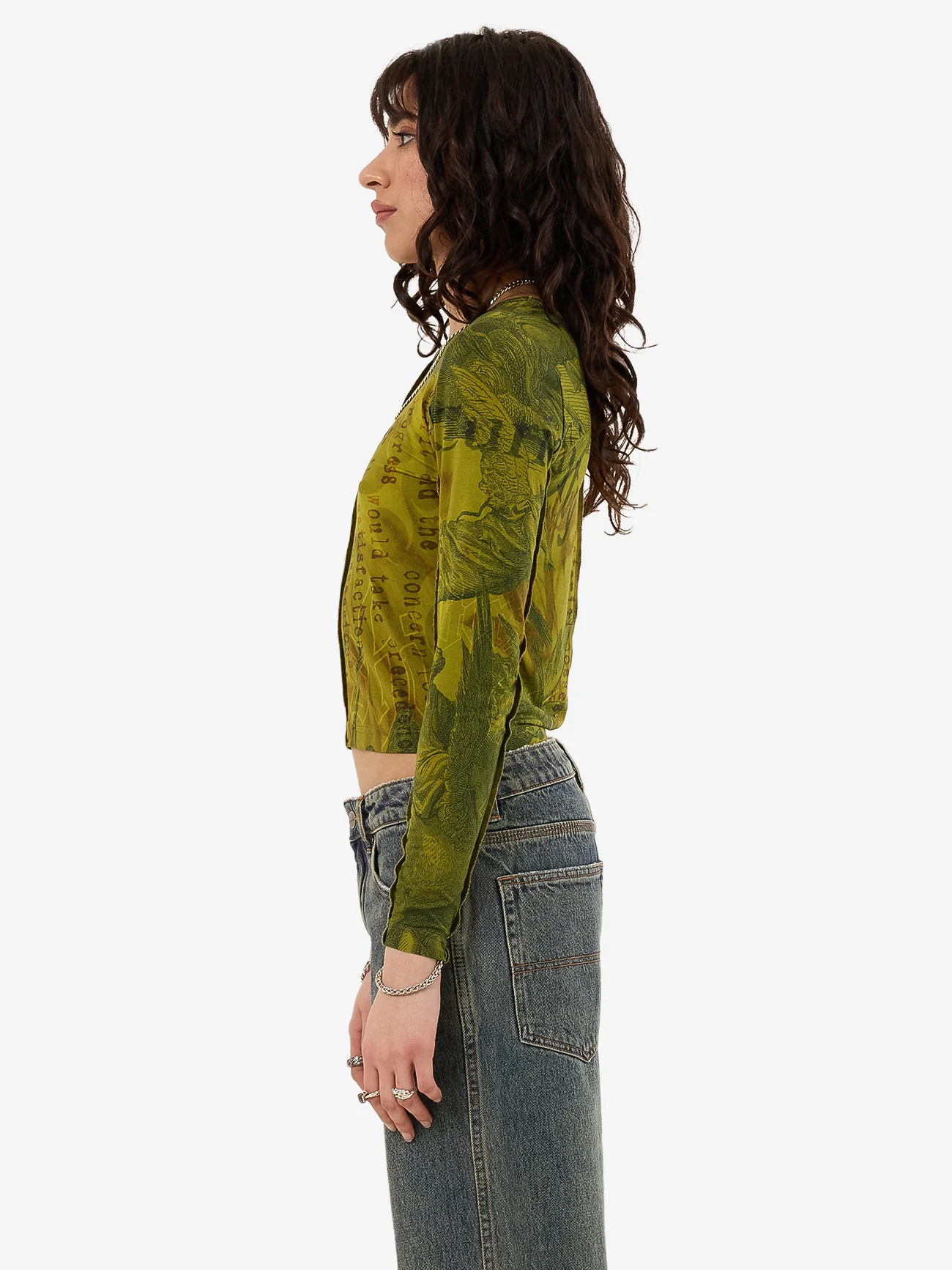 At Peace Long Sleeve Top  - Guacamole - Image 3
