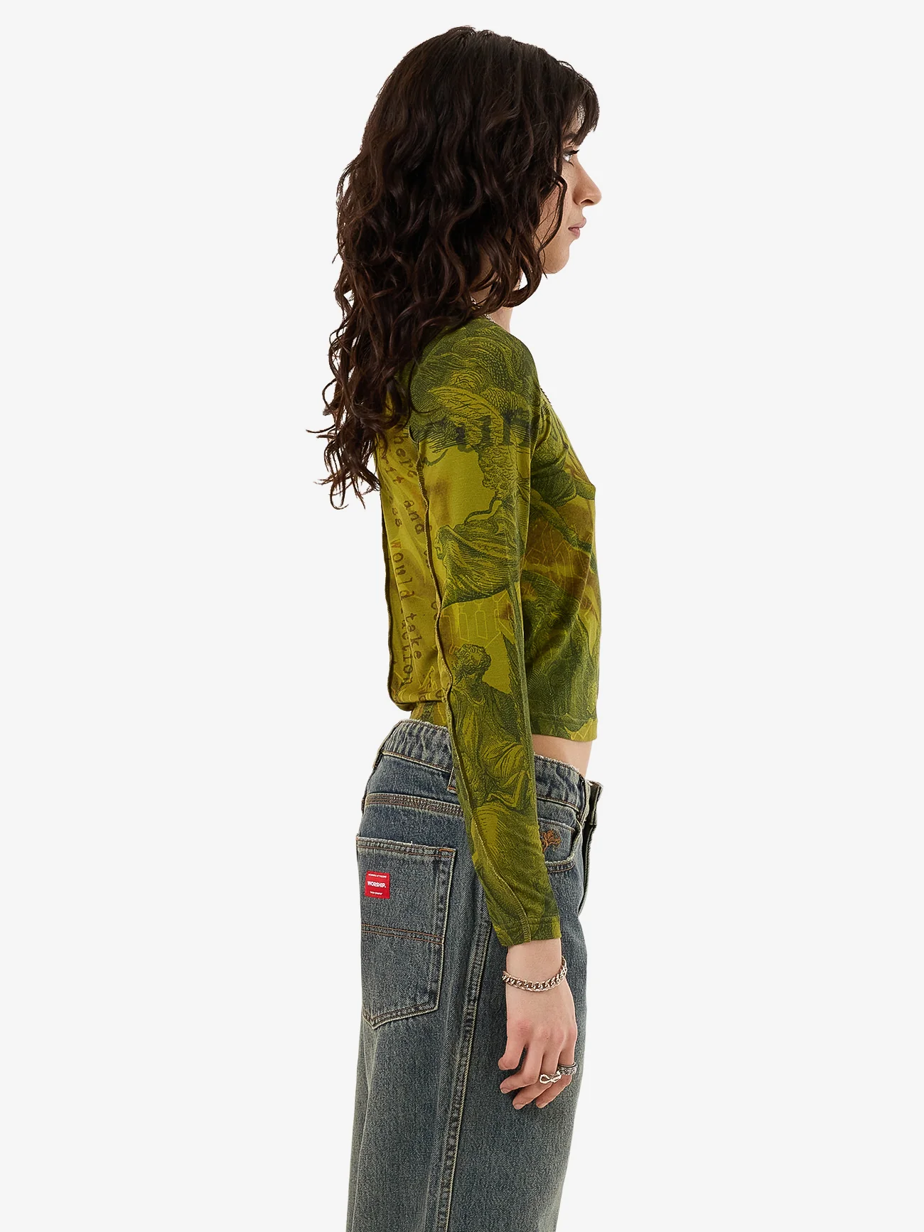 At Peace Long Sleeve Top  - Guacamole - Image 4