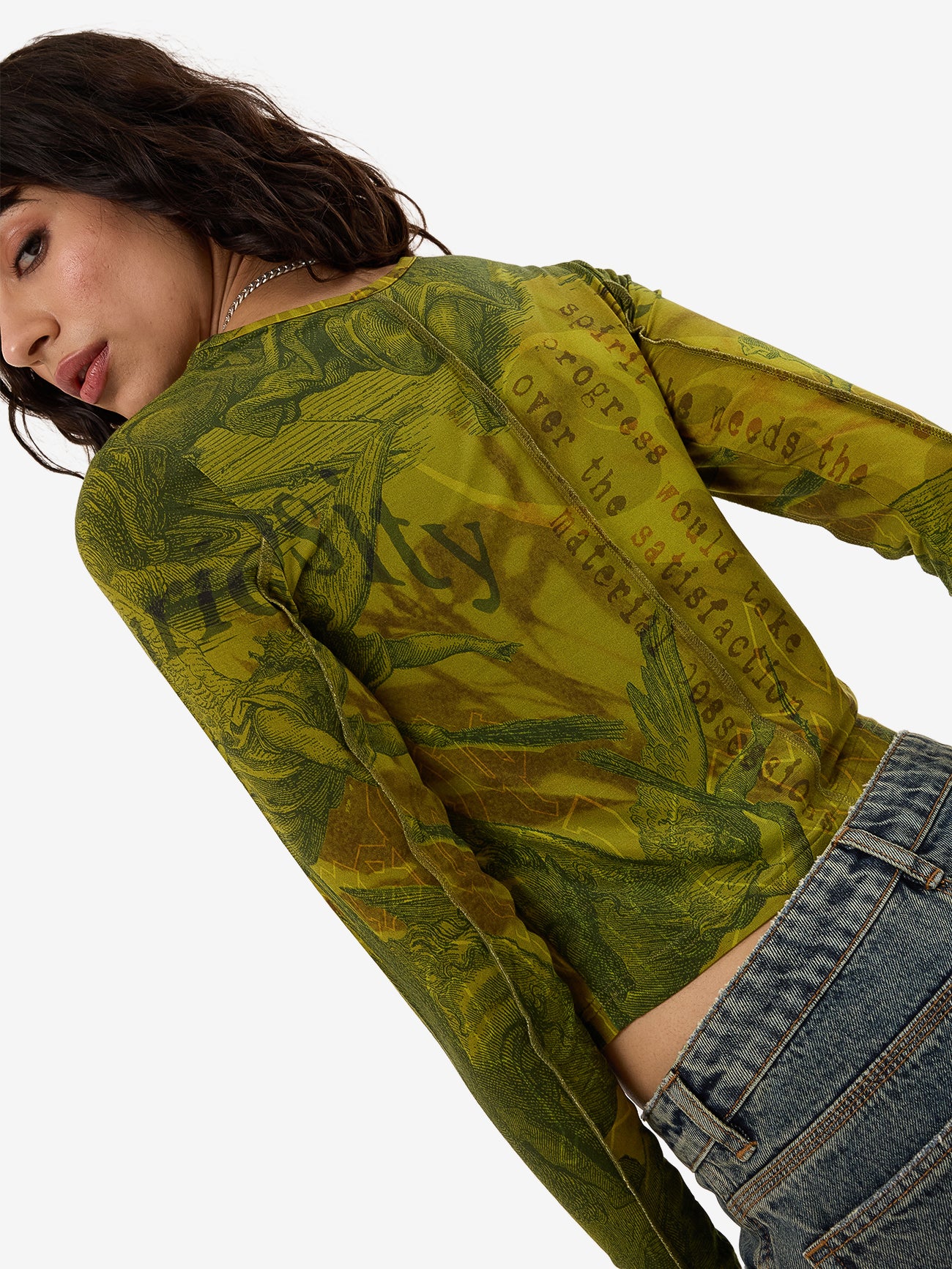 At Peace Long Sleeve Top  - Guacamole - Image 8