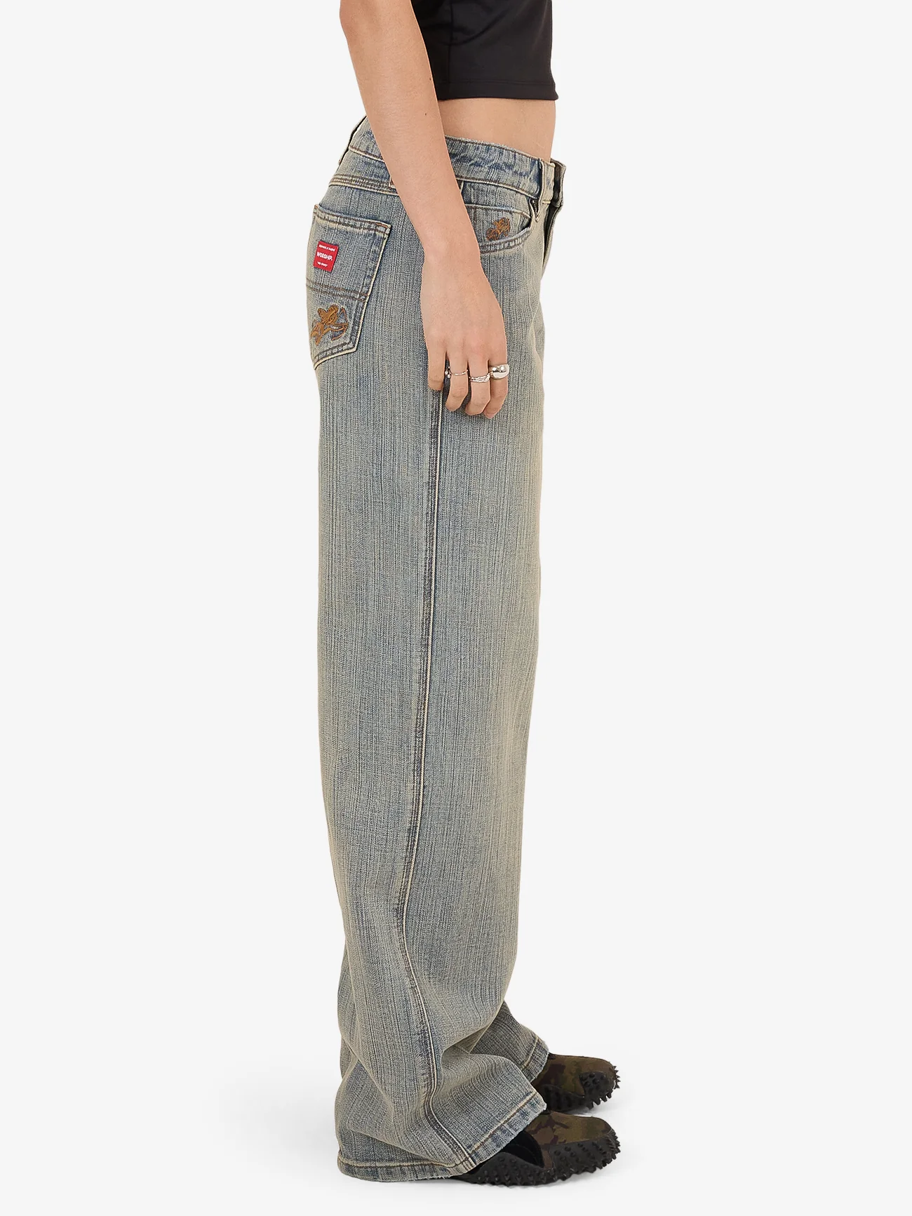 Baggy Low Rider Jean - Dirty Streaky Fade - Image 7