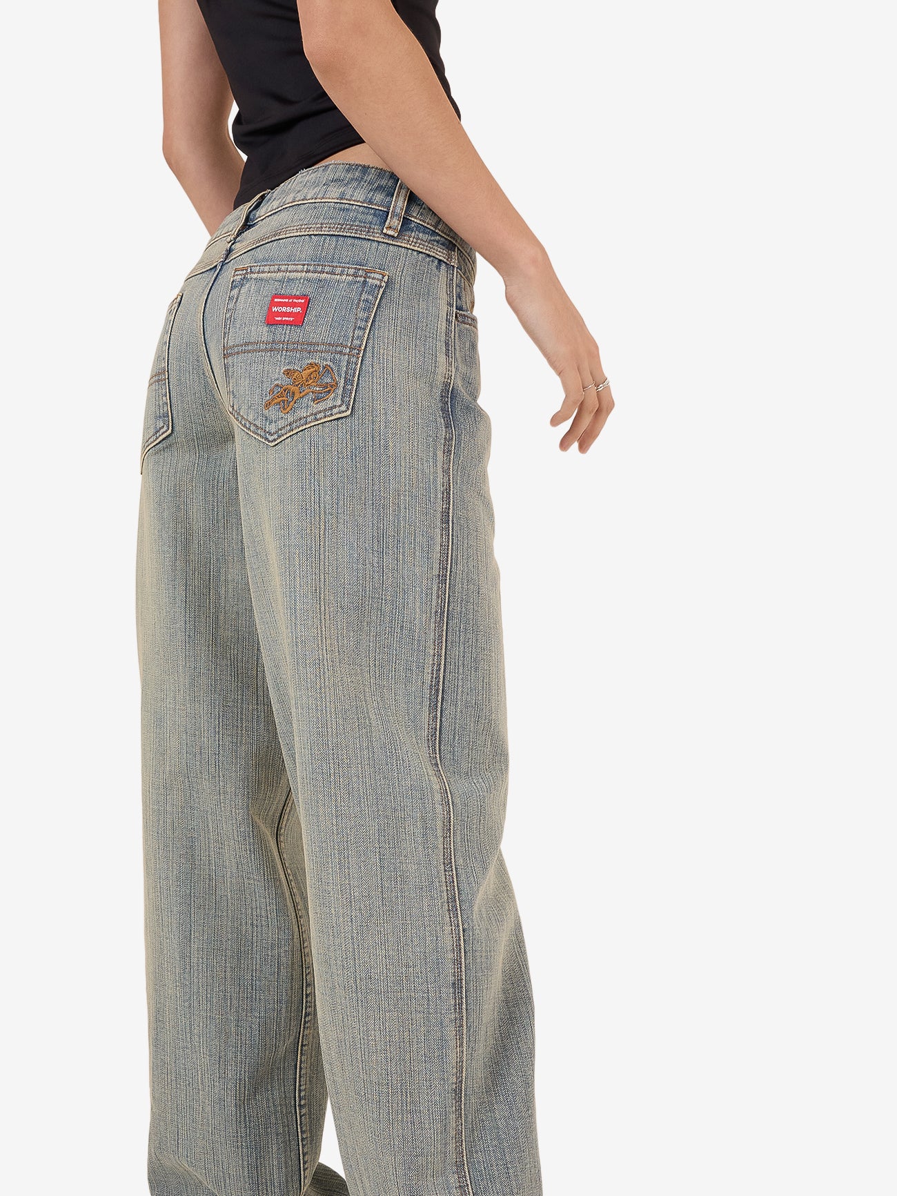 Baggy Low Rider Jean - Dirty Streaky Fade - Image 8