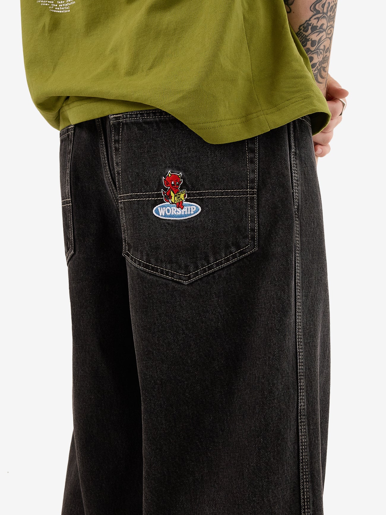 Be Cool Big Lounger Jean - Black Rinse - Image 5