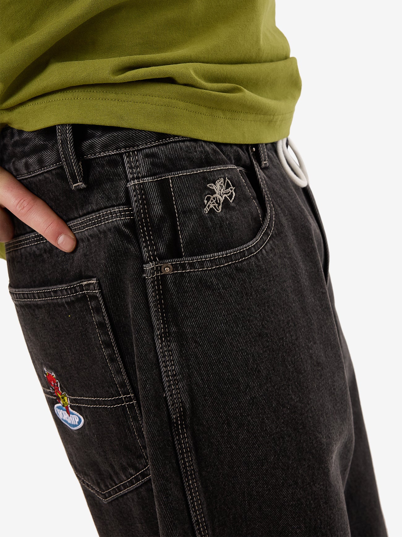 Be Cool Big Lounger Jean - Black Rinse - Image 7