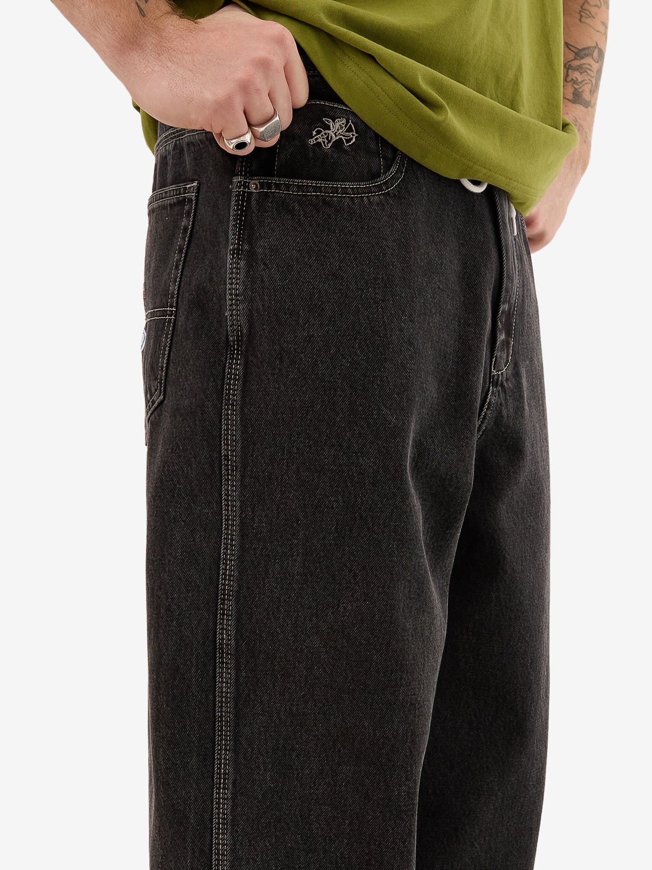 Be Cool Big Lounger Jean - Black Rinse - Image 8