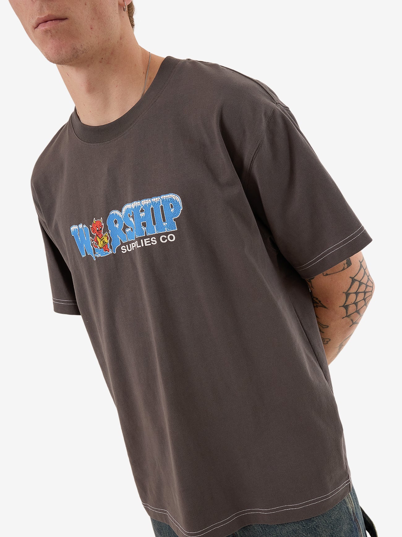 Be Cool Tee - Worn Black - Image 4