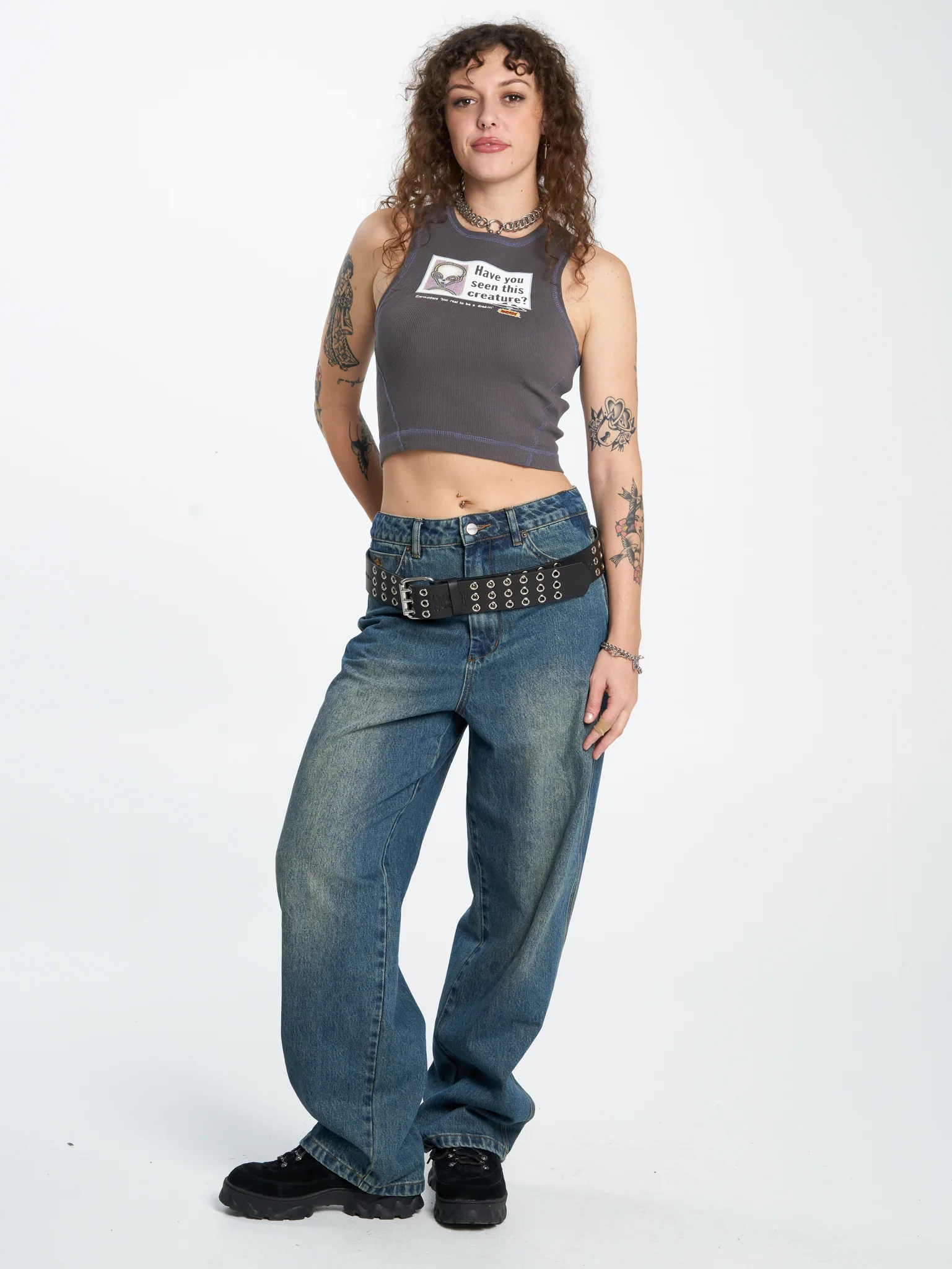 Be Seen Tiny Tank - Worn Black - Image 4
