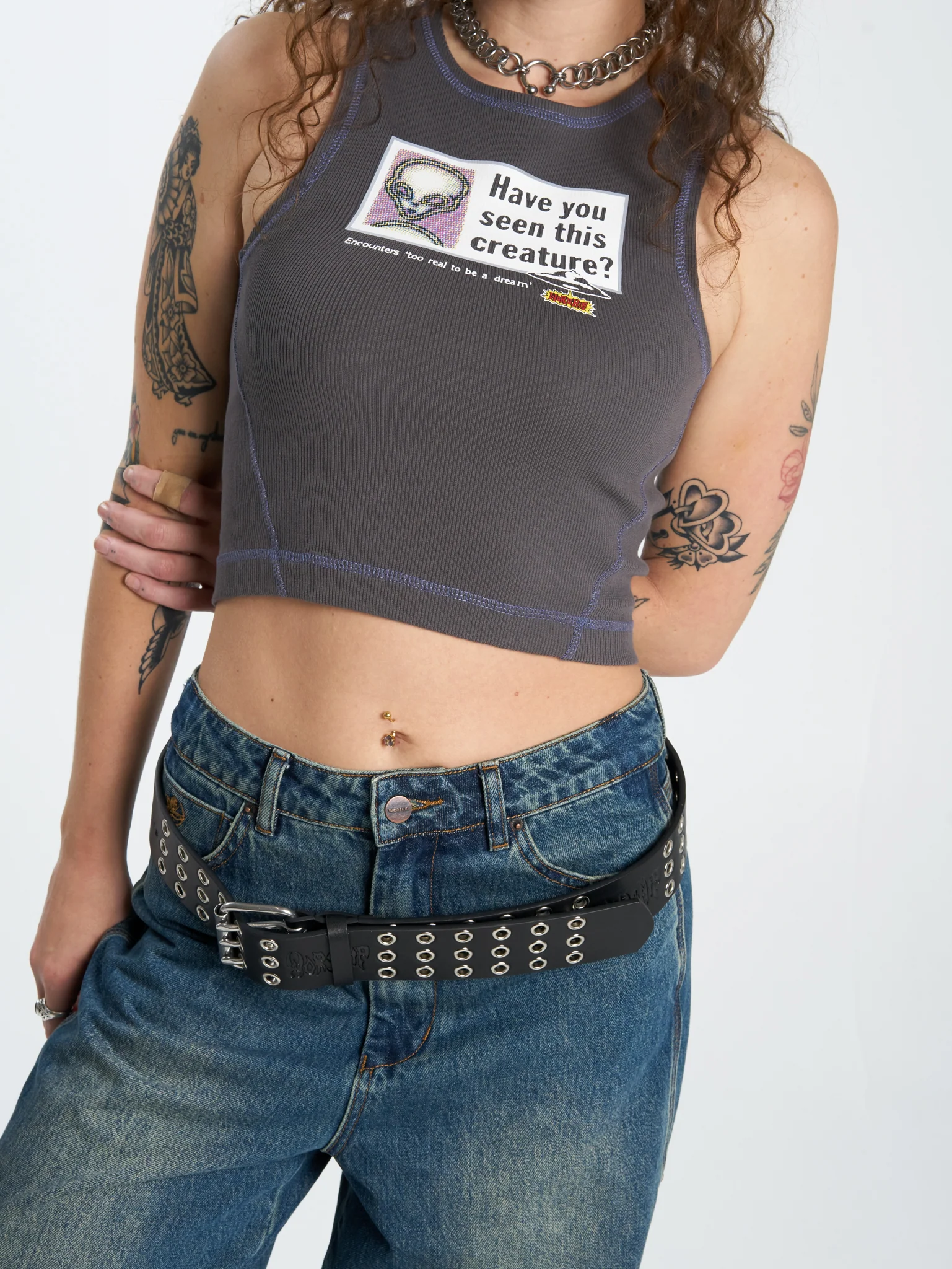 Be Seen Tiny Tank - Worn Black - Image 5