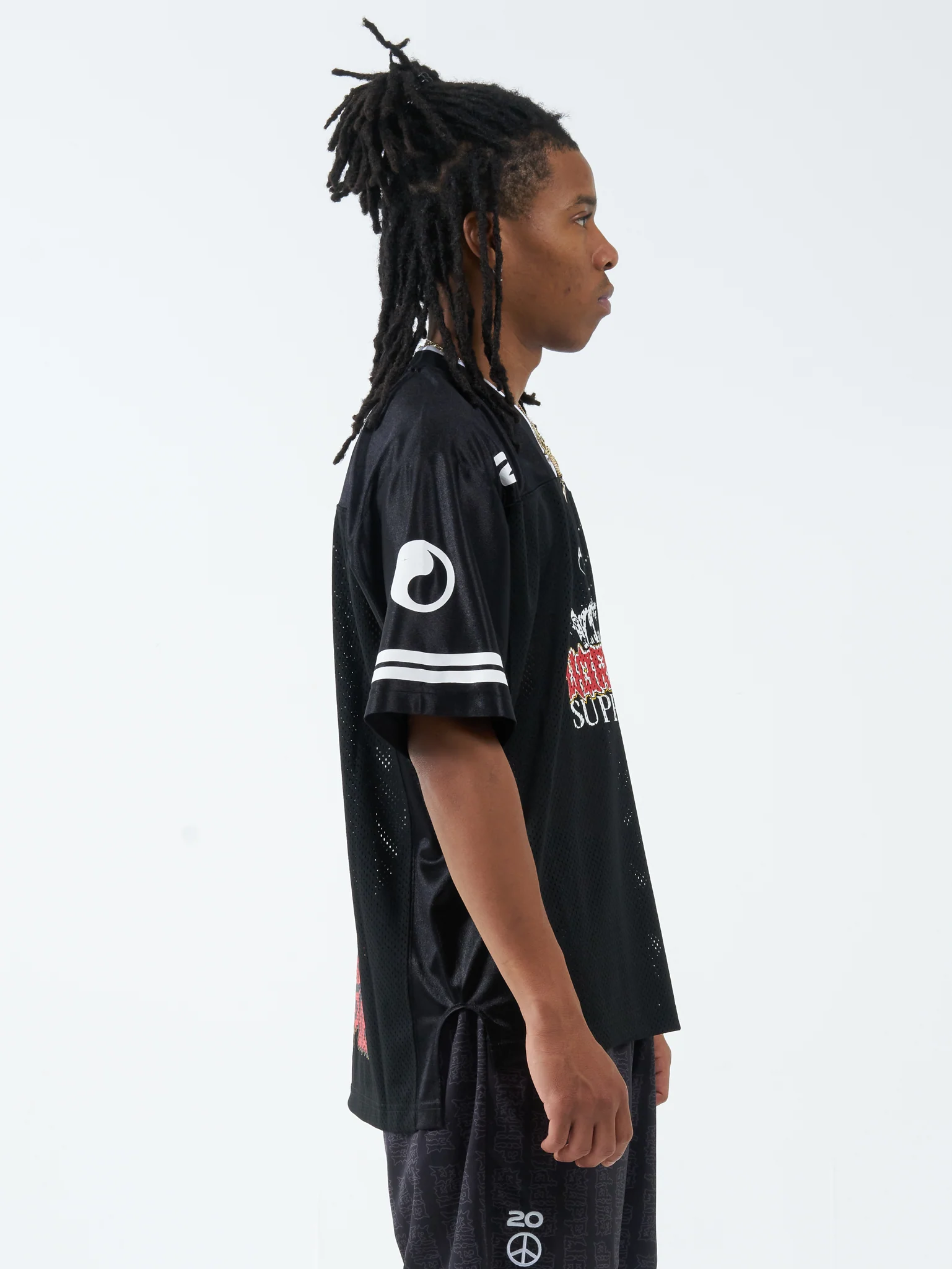 Begin Again Mesh Jersey Tee - Black - Image 5