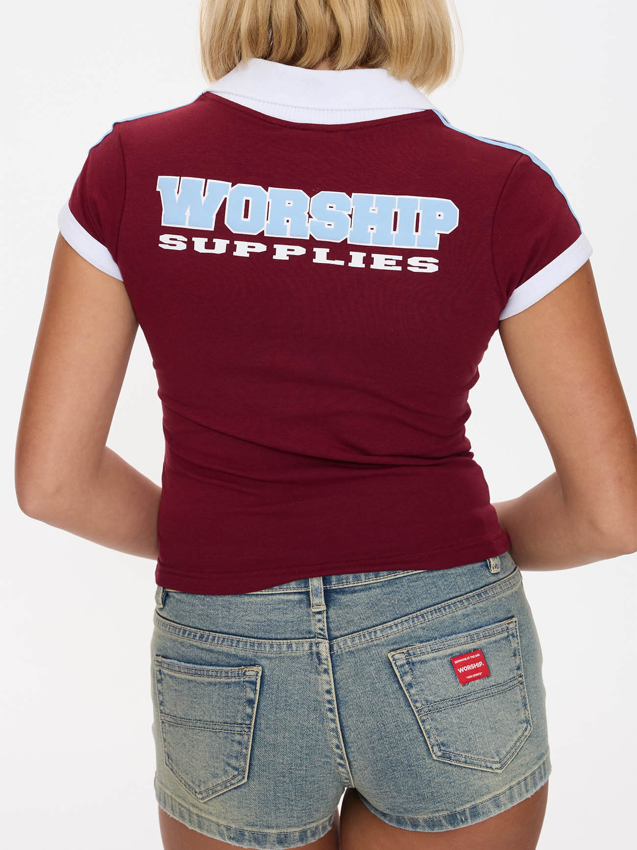 Belter Baby Polo Tee - Deep Cherry - Image 8