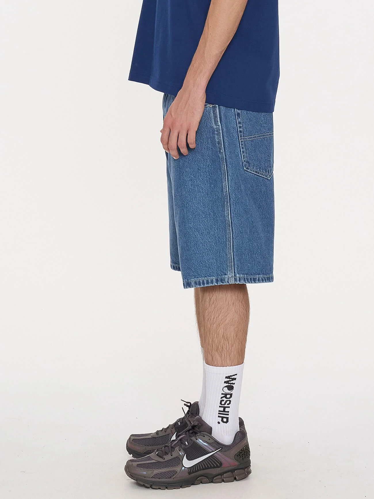 Belter Big Dawg Jean Short - Sky High Blue - Image 3