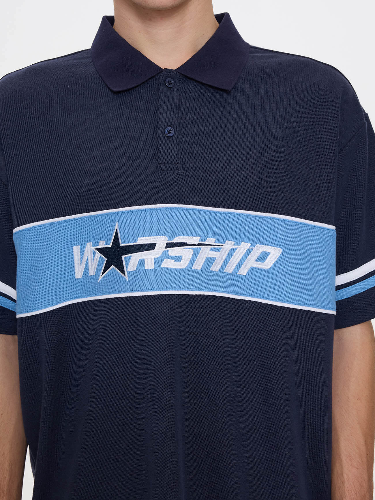 Belter Short Sleeve Golf Polo - Blue Depths - Image 2