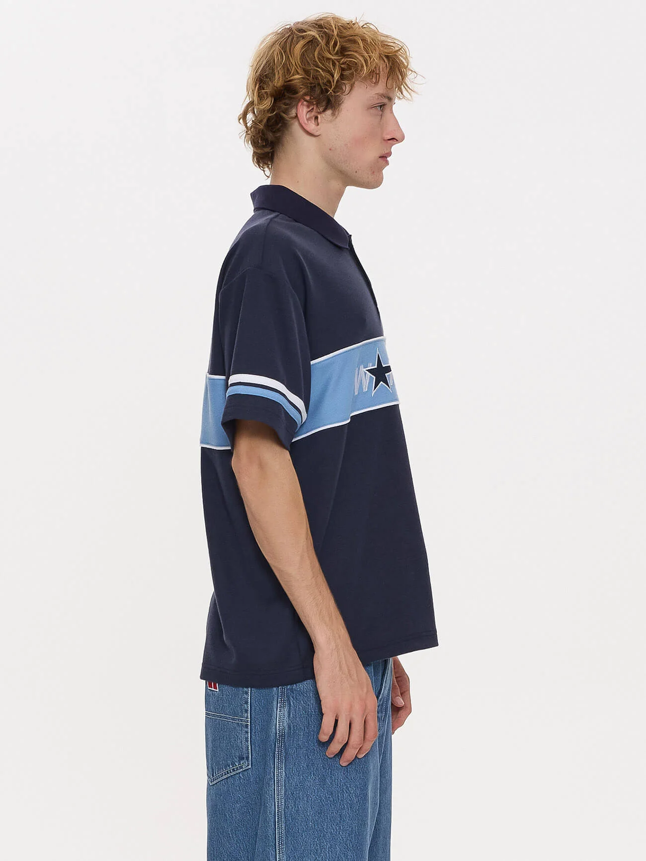 Belter Short Sleeve Golf Polo - Blue Depths - Image 3