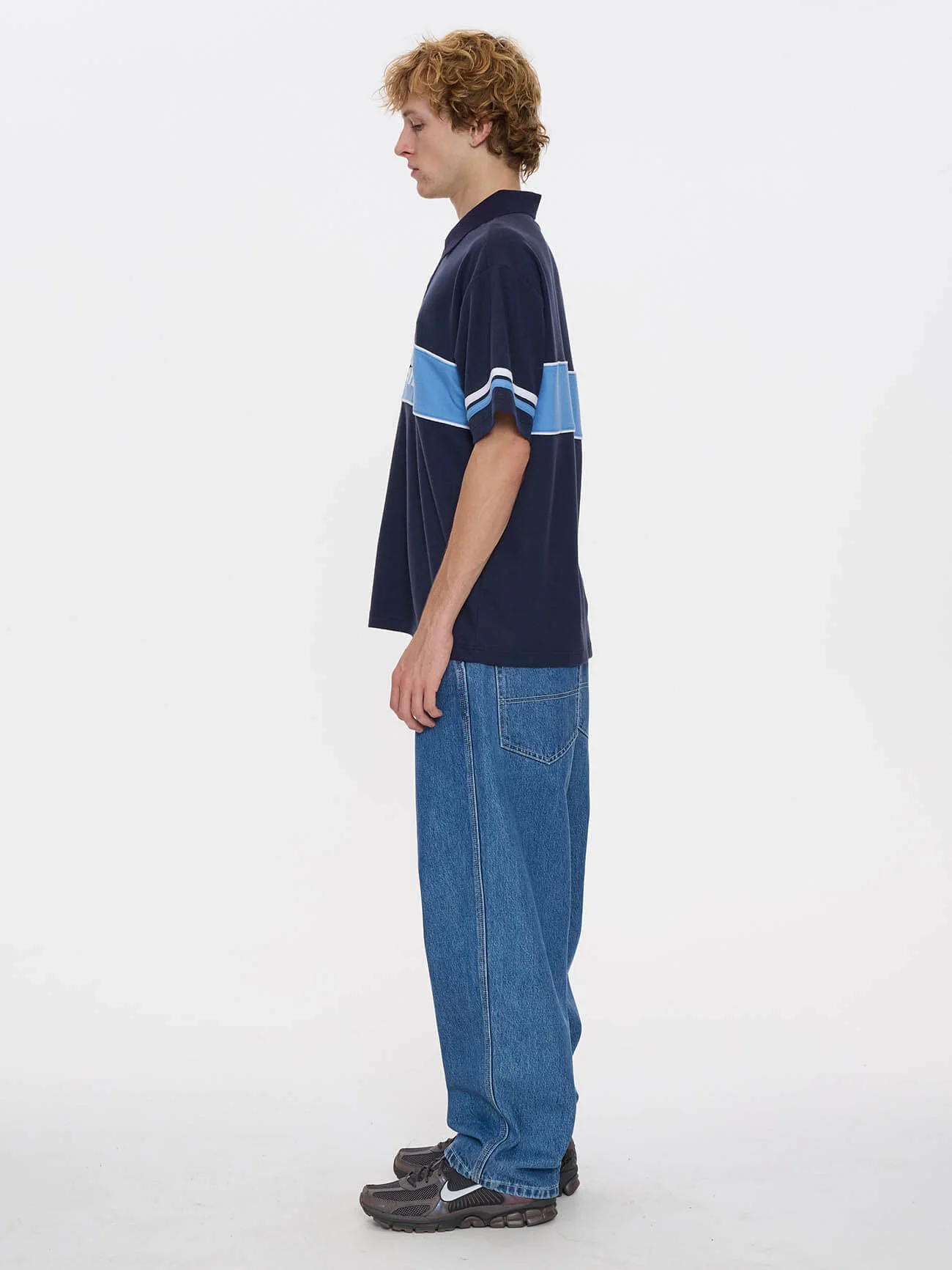 Belter Short Sleeve Golf Polo - Blue Depths - Image 4