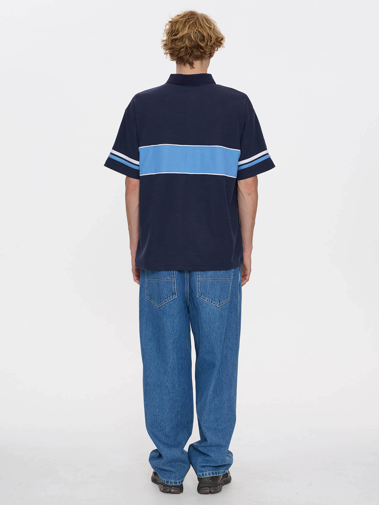 Belter Short Sleeve Golf Polo - Blue Depths - Image 5
