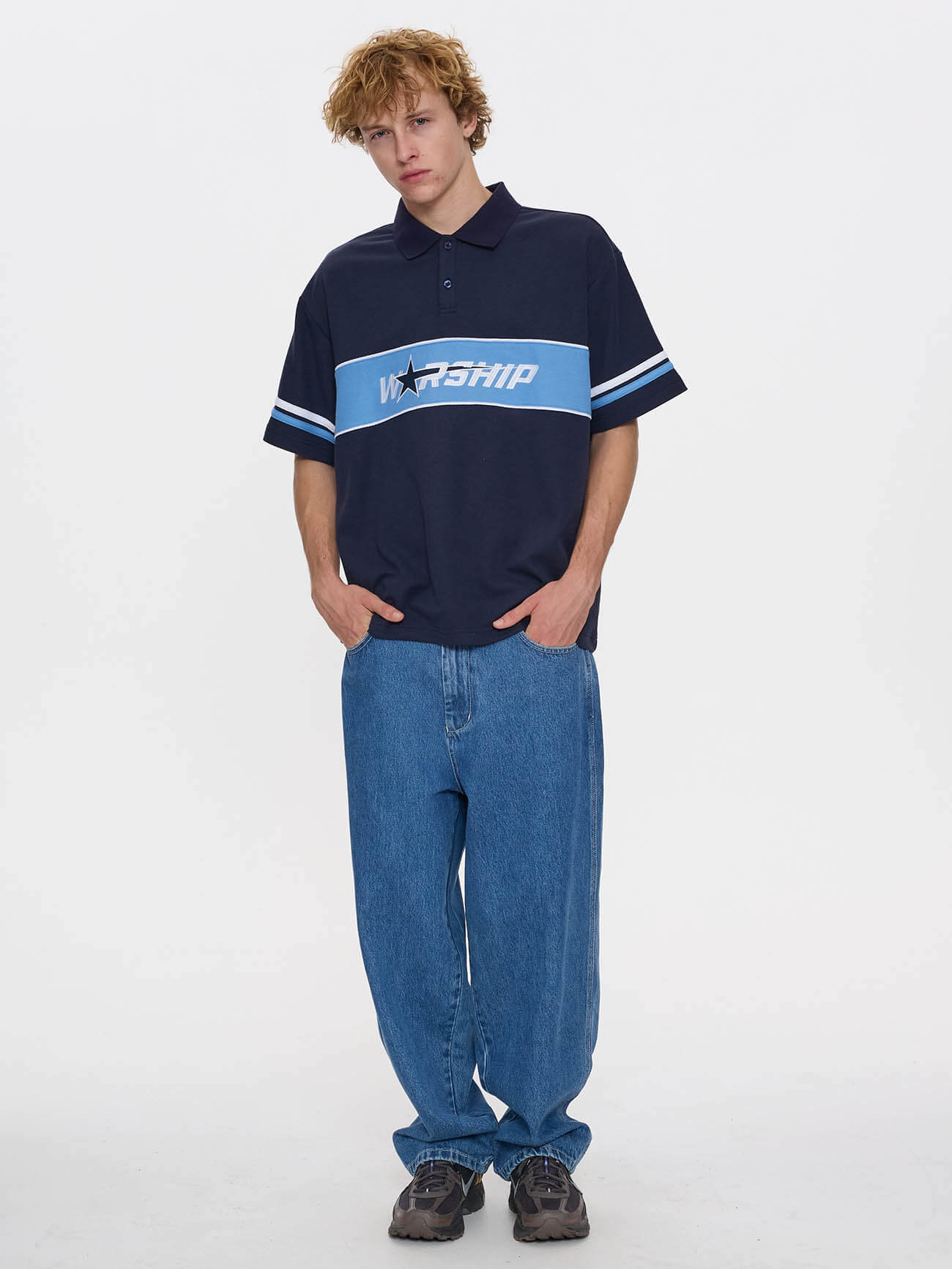 Belter Short Sleeve Golf Polo - Blue Depths - Image 6