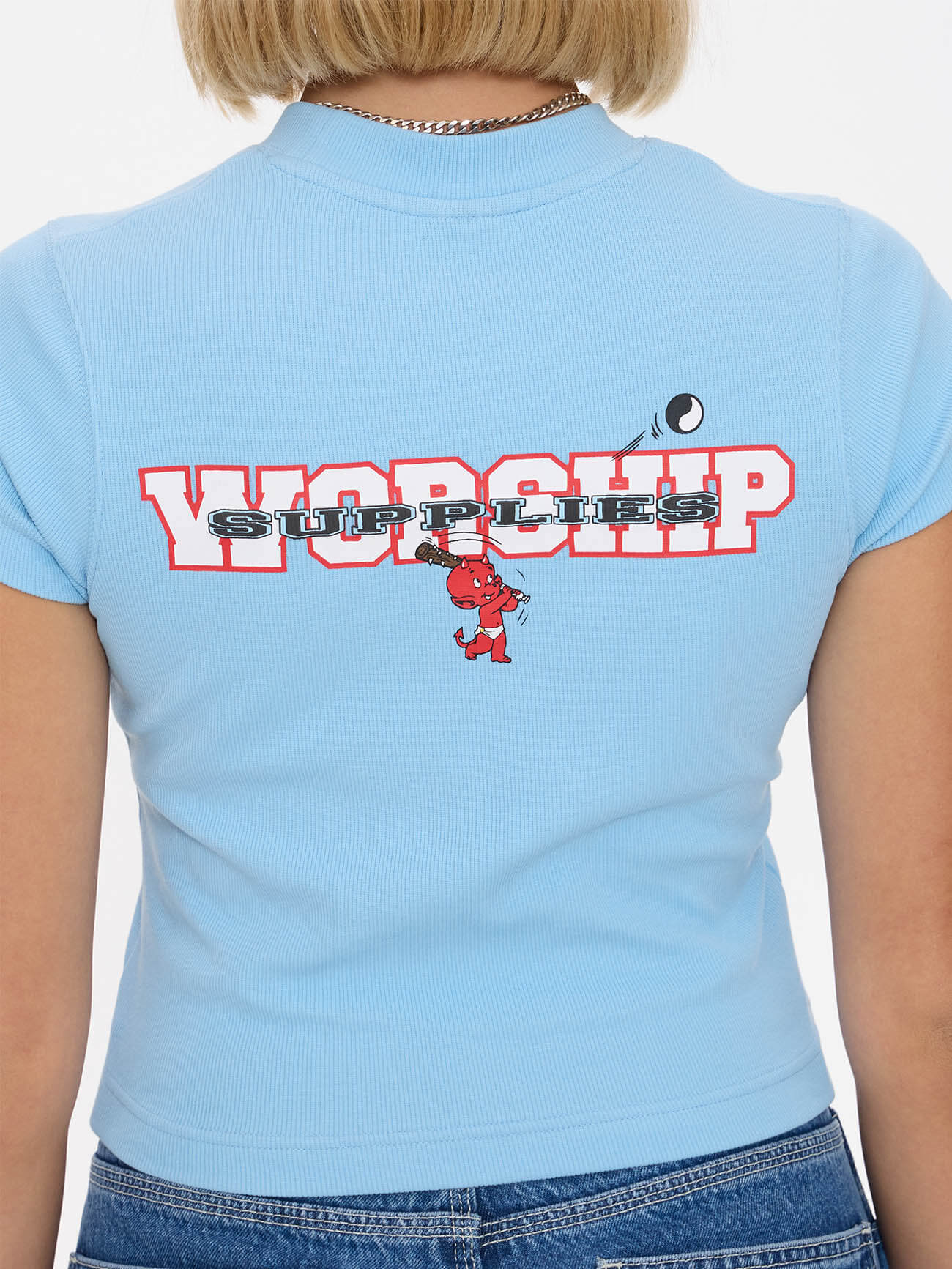 Belter Teeny Tee - Willow Blue - Image 4