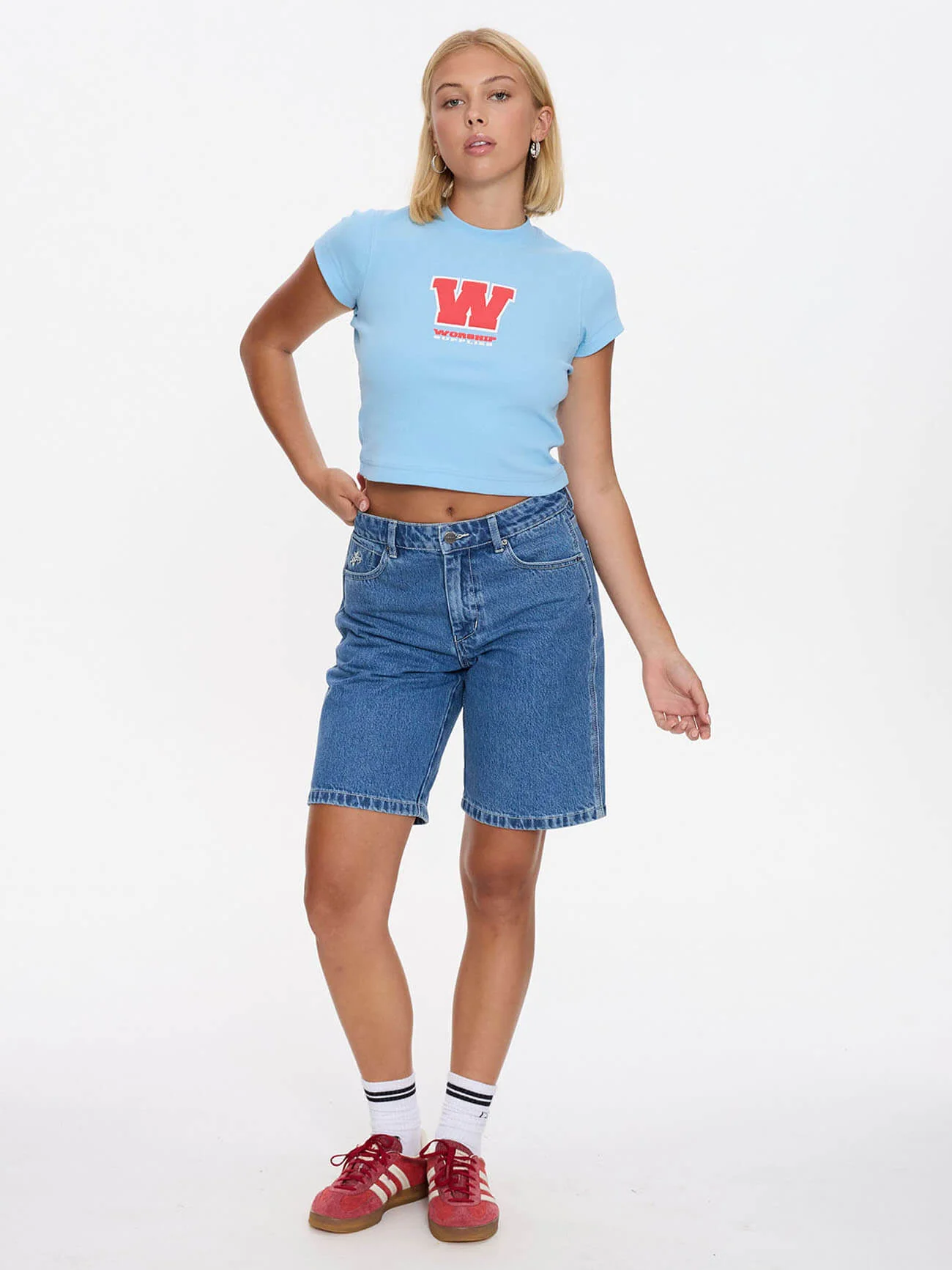 Belter Teeny Tee - Willow Blue - Image 6