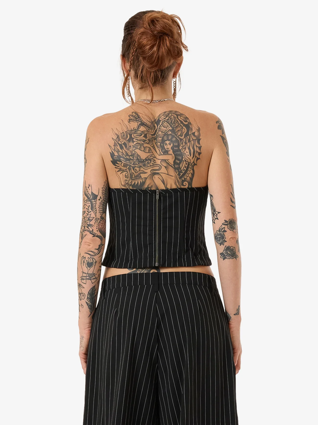 Bewitch Baby Tube Top - Black Pinstripe - Image 2