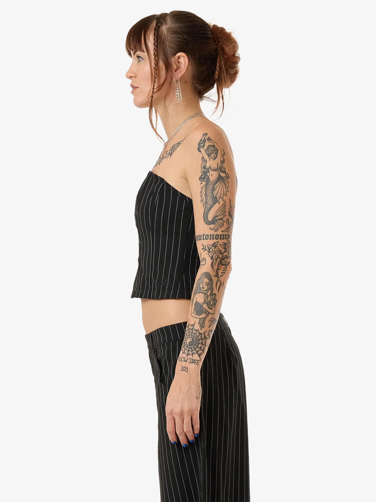 Bewitch Baby Tube Top - Black Pinstripe - Image 3
