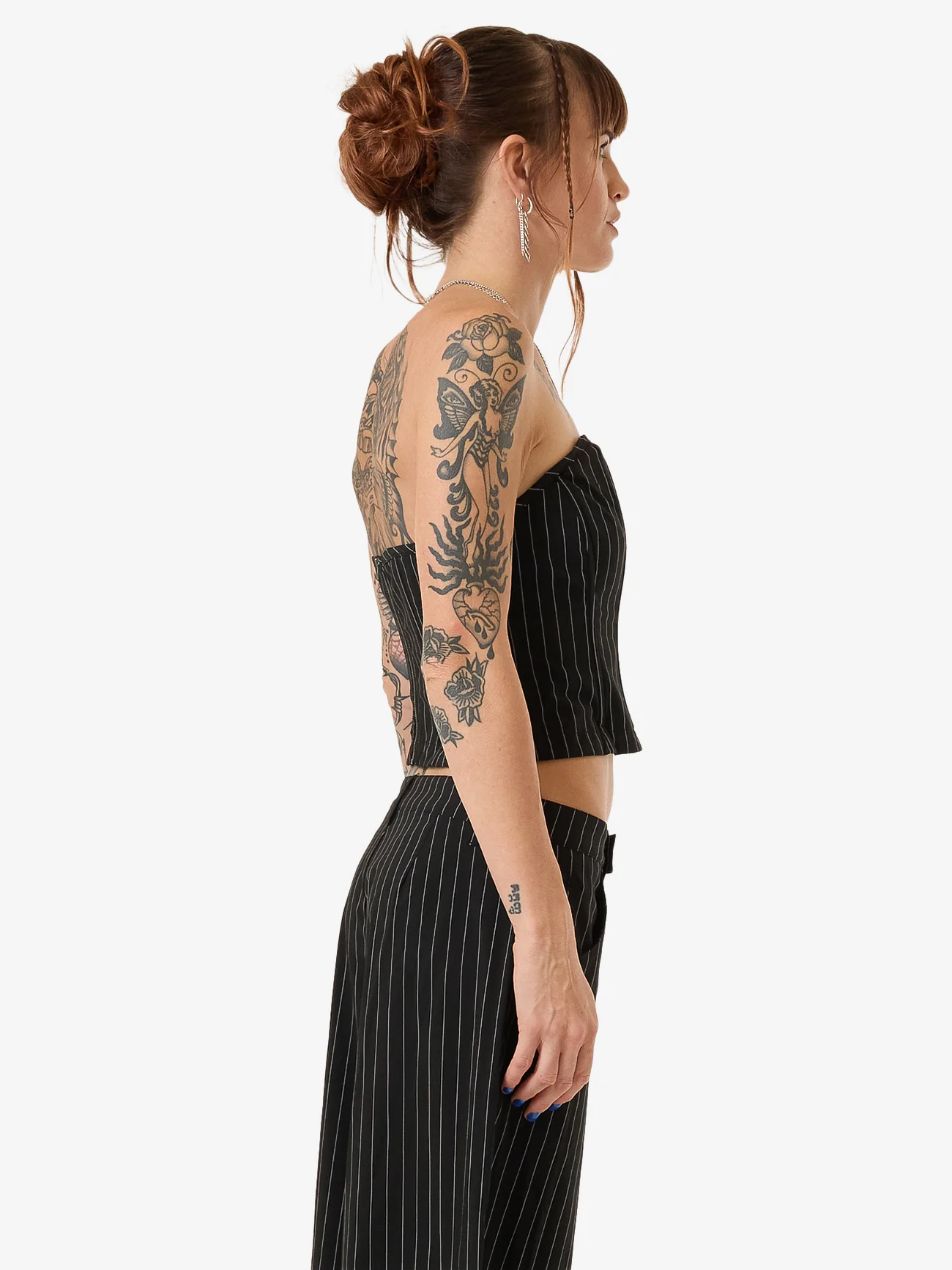 Bewitch Baby Tube Top - Black Pinstripe - Image 4
