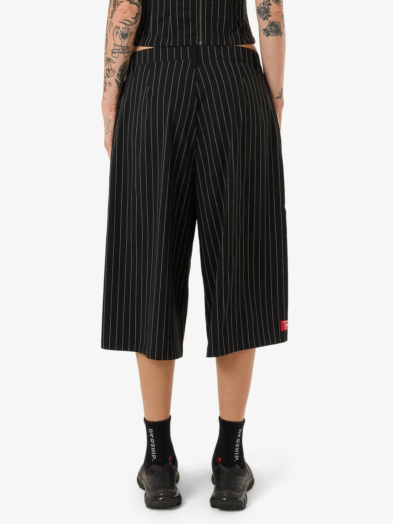 Bewitch Longboy Short - Charcoal Pinstripe - Image 2