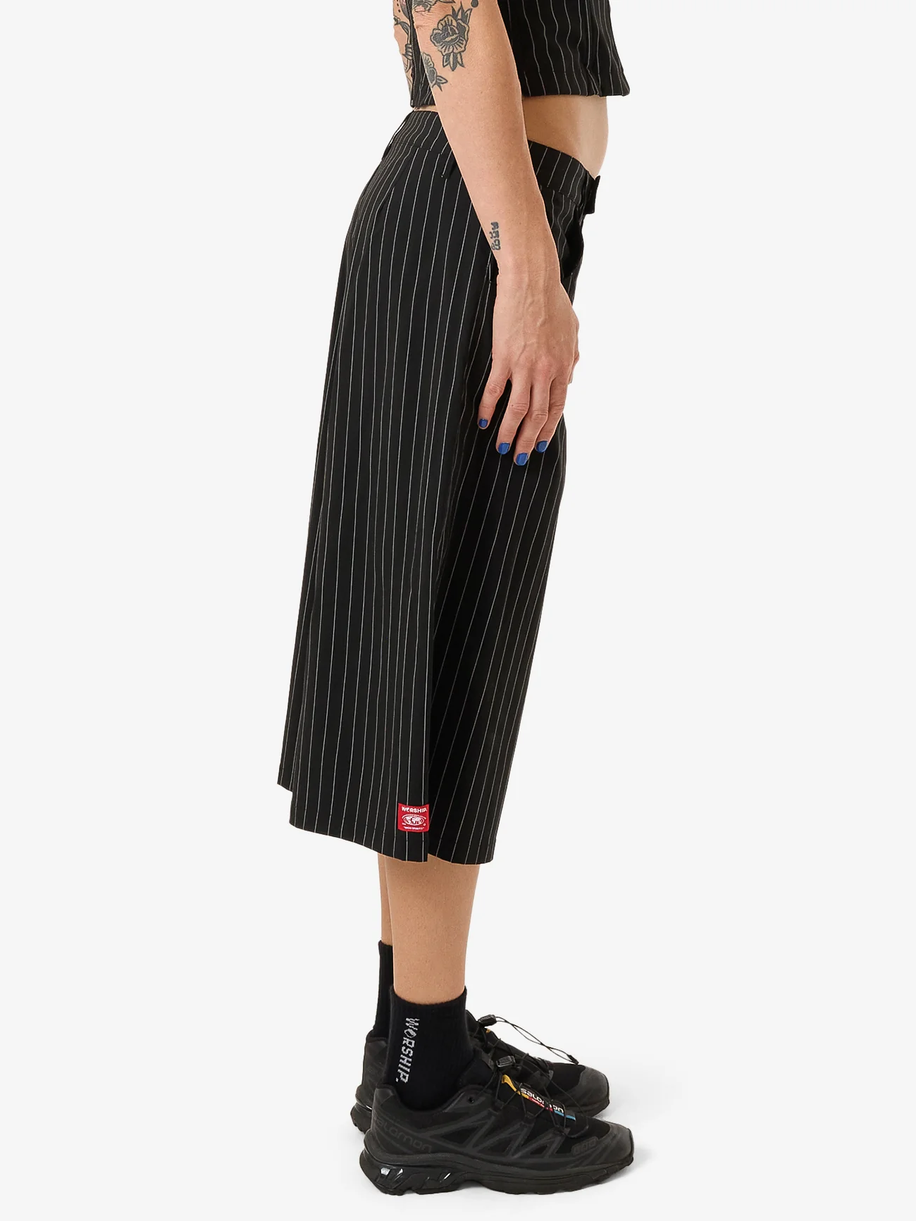 Bewitch Longboy Short - Charcoal Pinstripe - Image 4