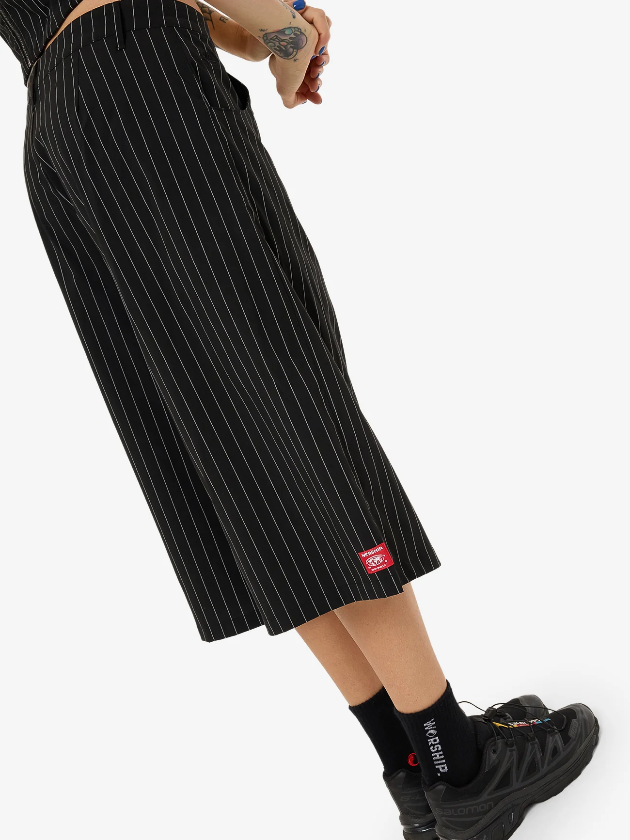 Bewitch Longboy Short - Charcoal Pinstripe - Image 7