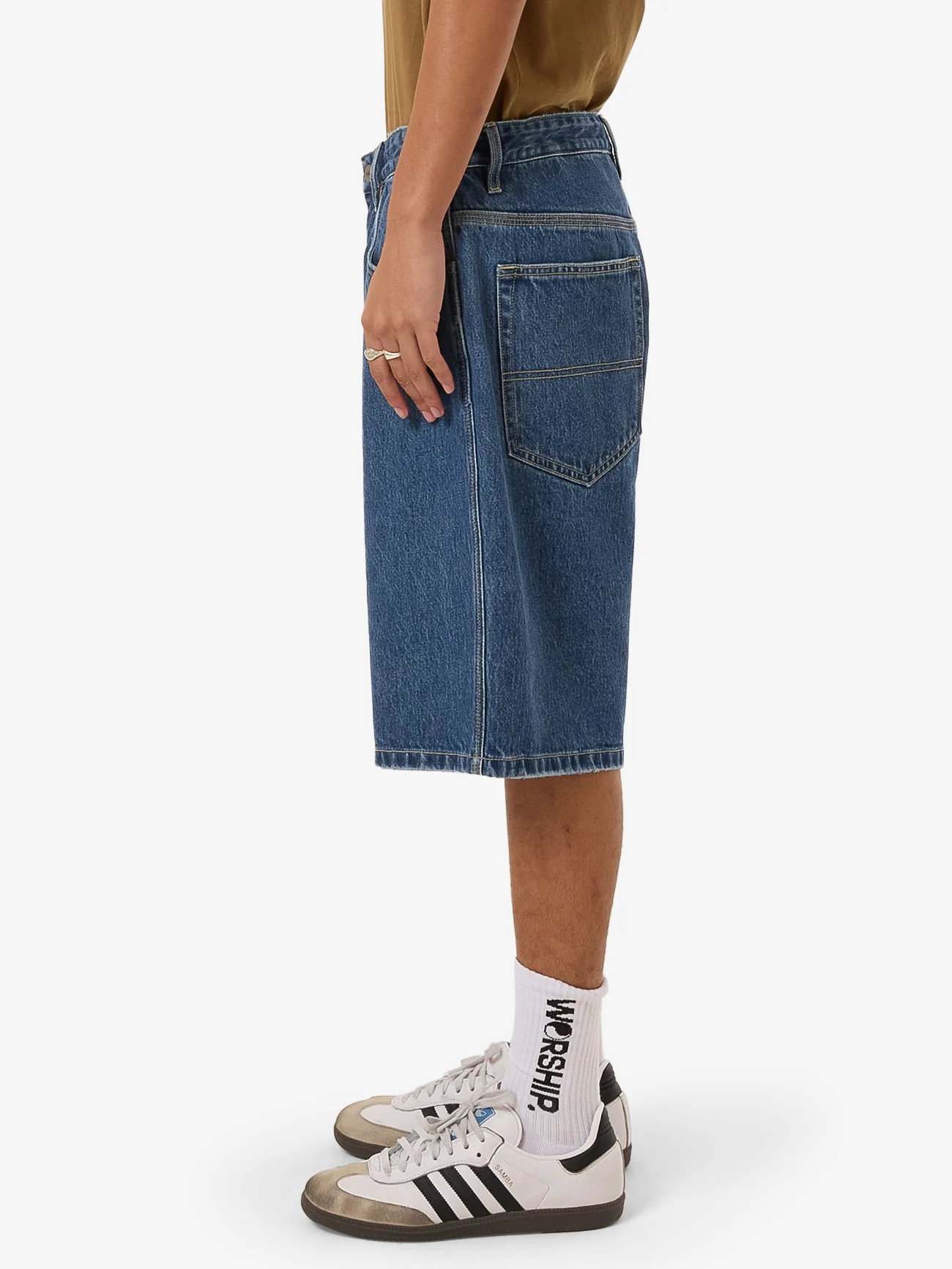 Big Dawg Jean Short - Worn Blue Rinse - Image 3